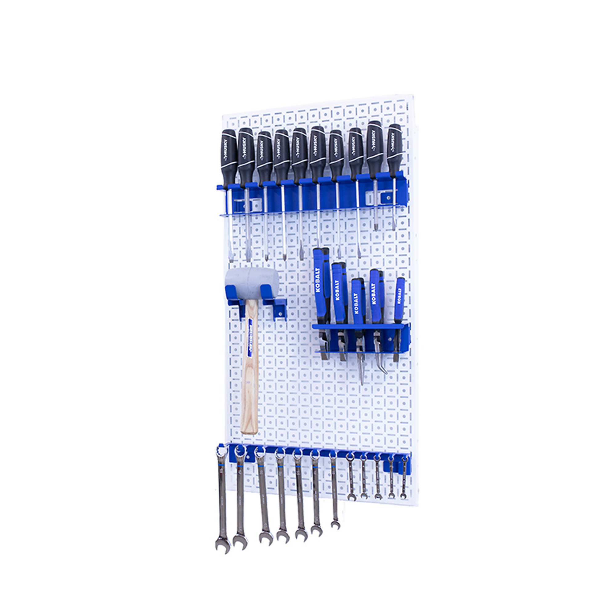 OmniWall, OmniWall metal pegboard storage kit for storage, Length 16 in, Width 32 in, Model# CGS-KIT-1PL