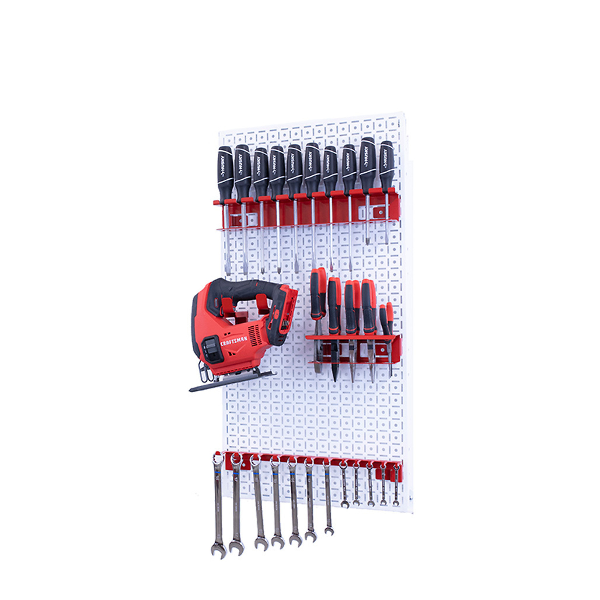 OmniWall, OmniWall metal pegboard storage kit for storage, Length 16 in, Width 32 in, Model# CGS-KIT-1PL