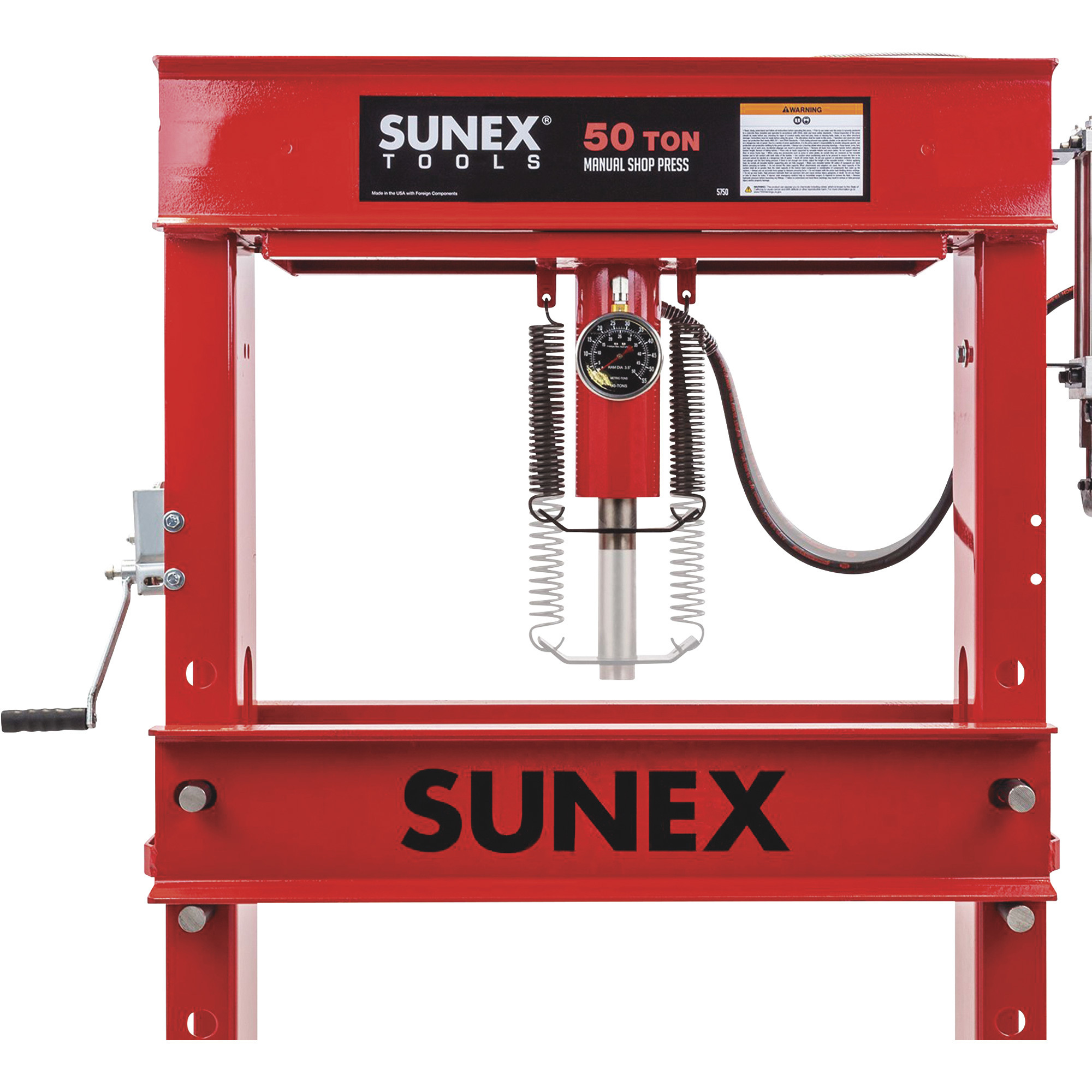 SUNEX 50Ton Manual Hydraulic Shop Press, Model 5750 Northern Tool