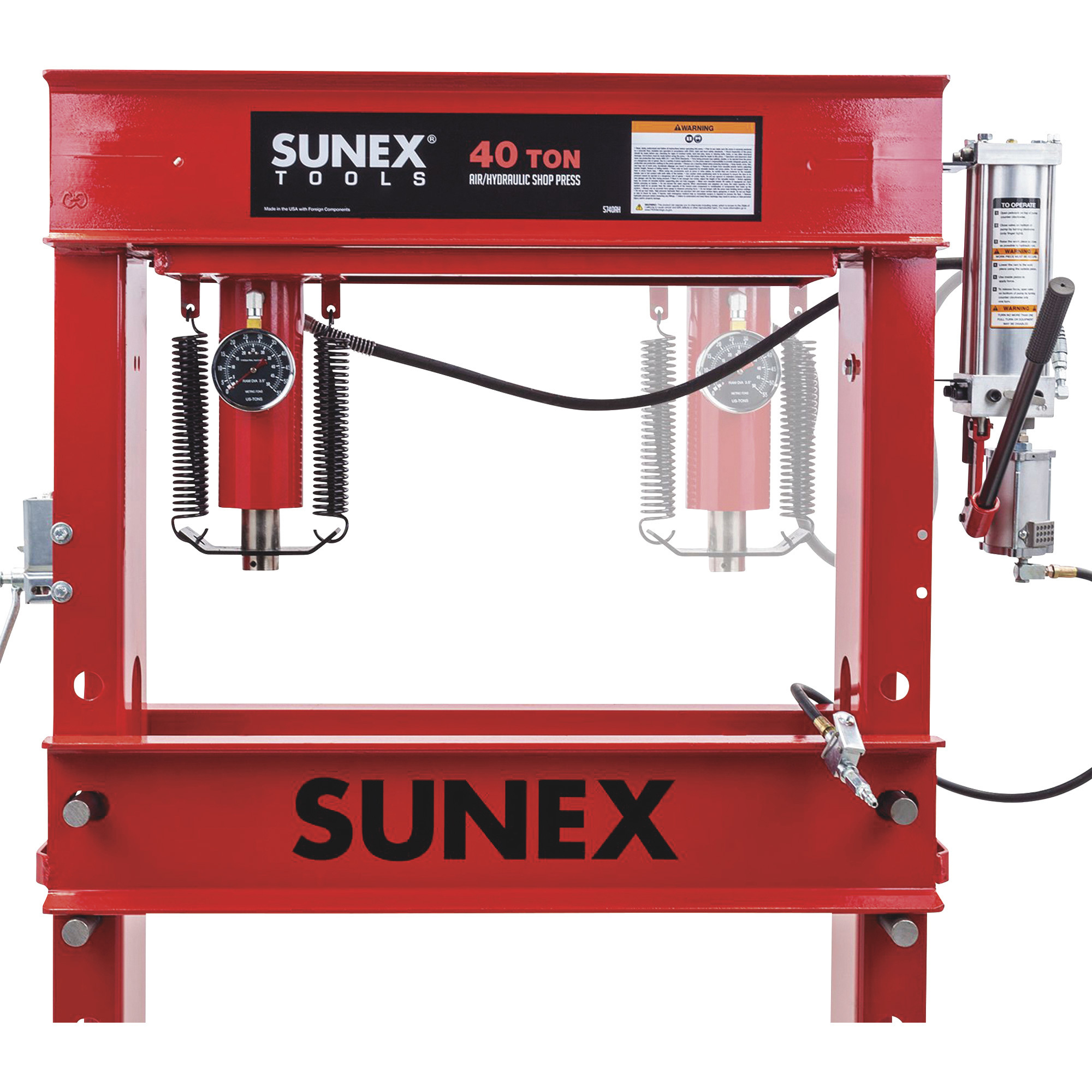 Sunex 40 Ton Airhydraulic Shop Press ï¿½ Model 5740ah Northern Tool