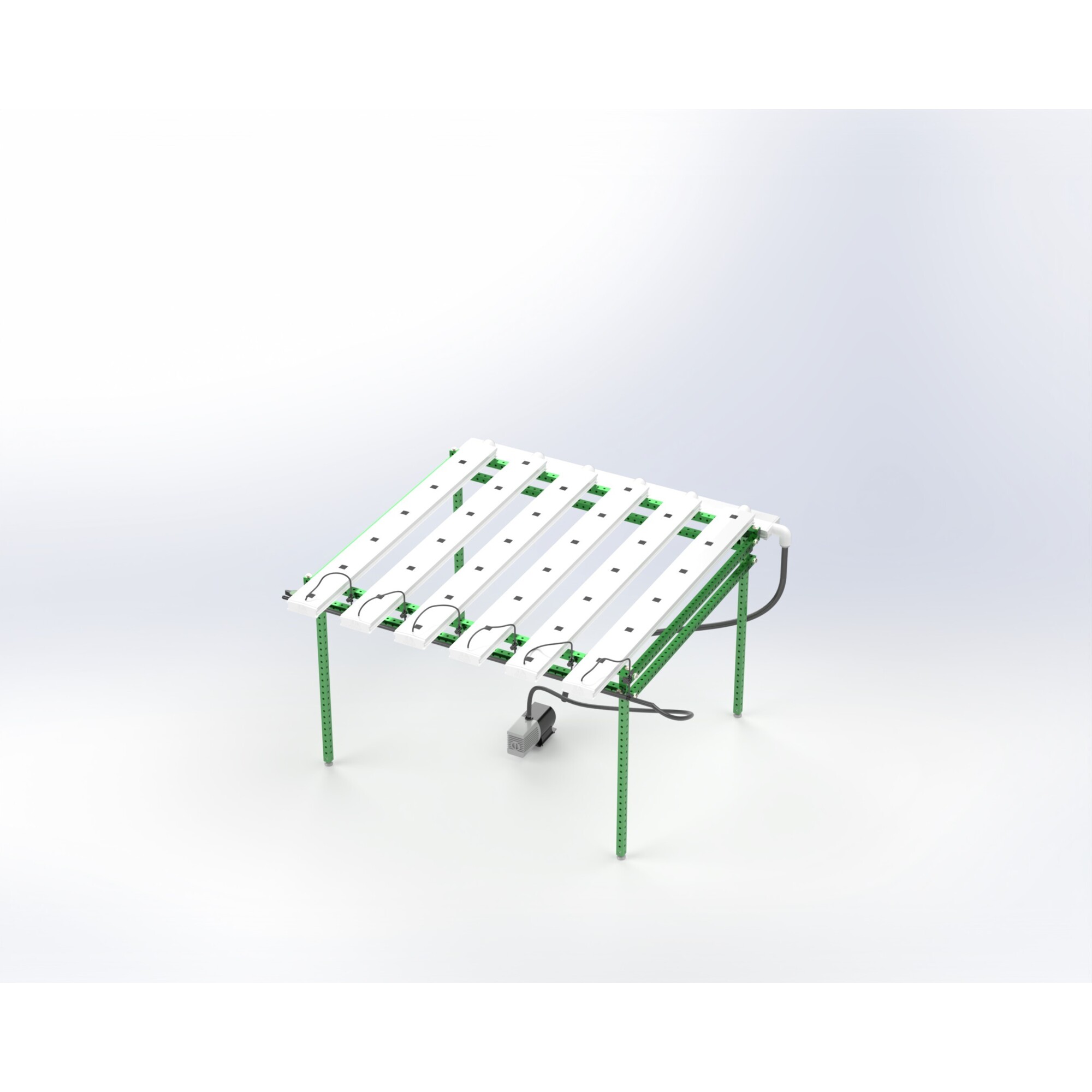 Crop King, NFT 4-6 System, Channels 6 Plant Spacing 8 in, Model# NFT0406SYS