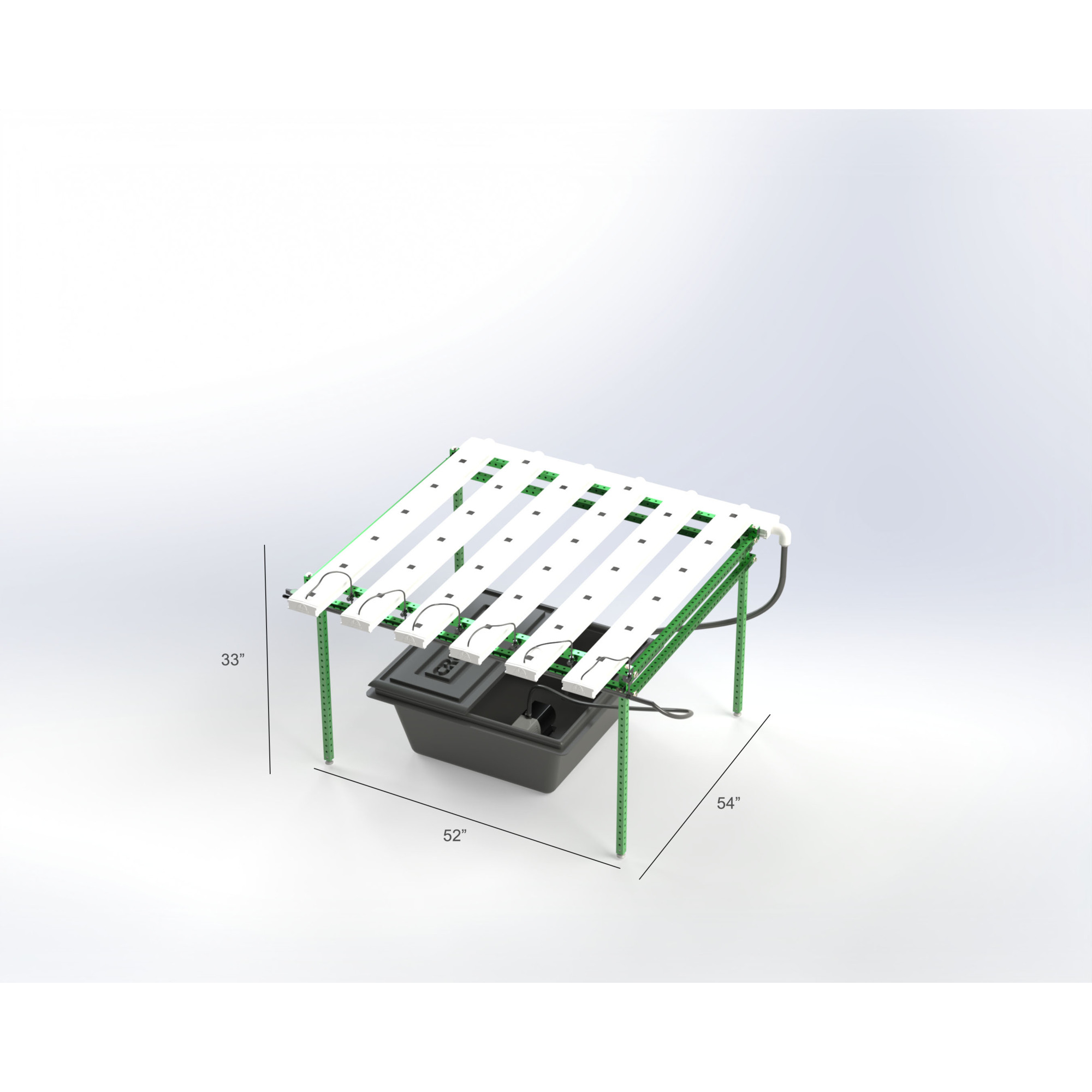 Crop King, NFT 4-6 System, Channels 6 Plant Spacing 8 in, Model