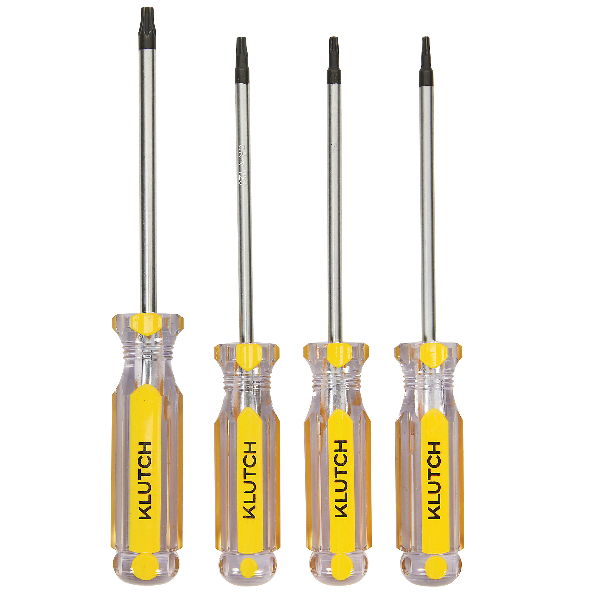 Klutch Torx Screwdriver Set, 4-Pc., T10–T25