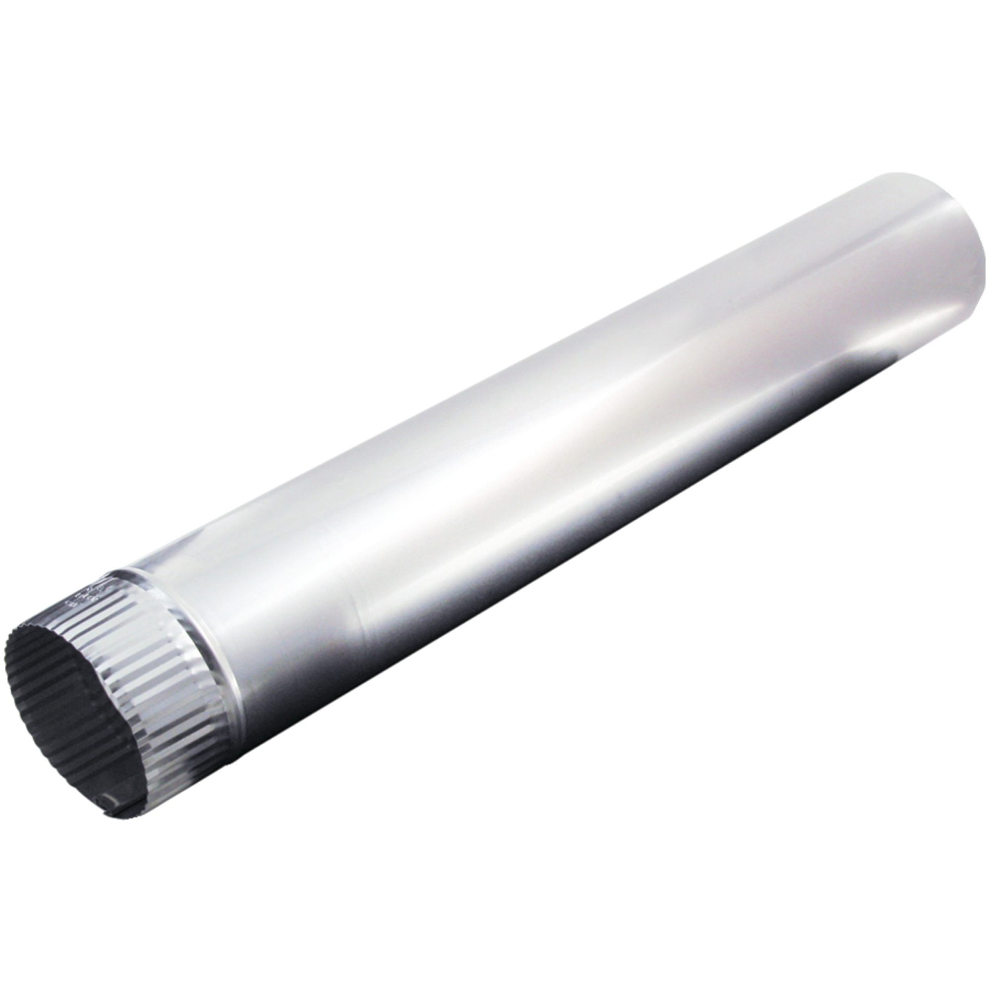 Deflecto, Rigid Vent Pipe, 4in. x 24in., Material Aluminum, Model# DP244