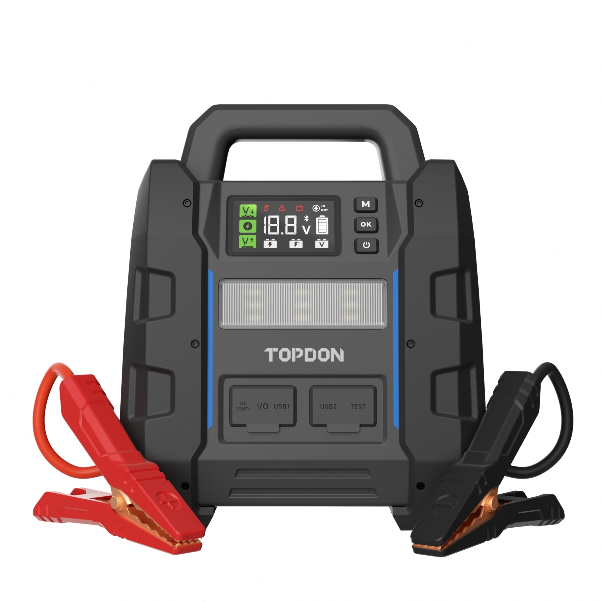 TOPDON 4500 Peak Amp Jump Starter Battery/System Tester - 100W, 12V, 120Wh, IP65, Model# TD52130224