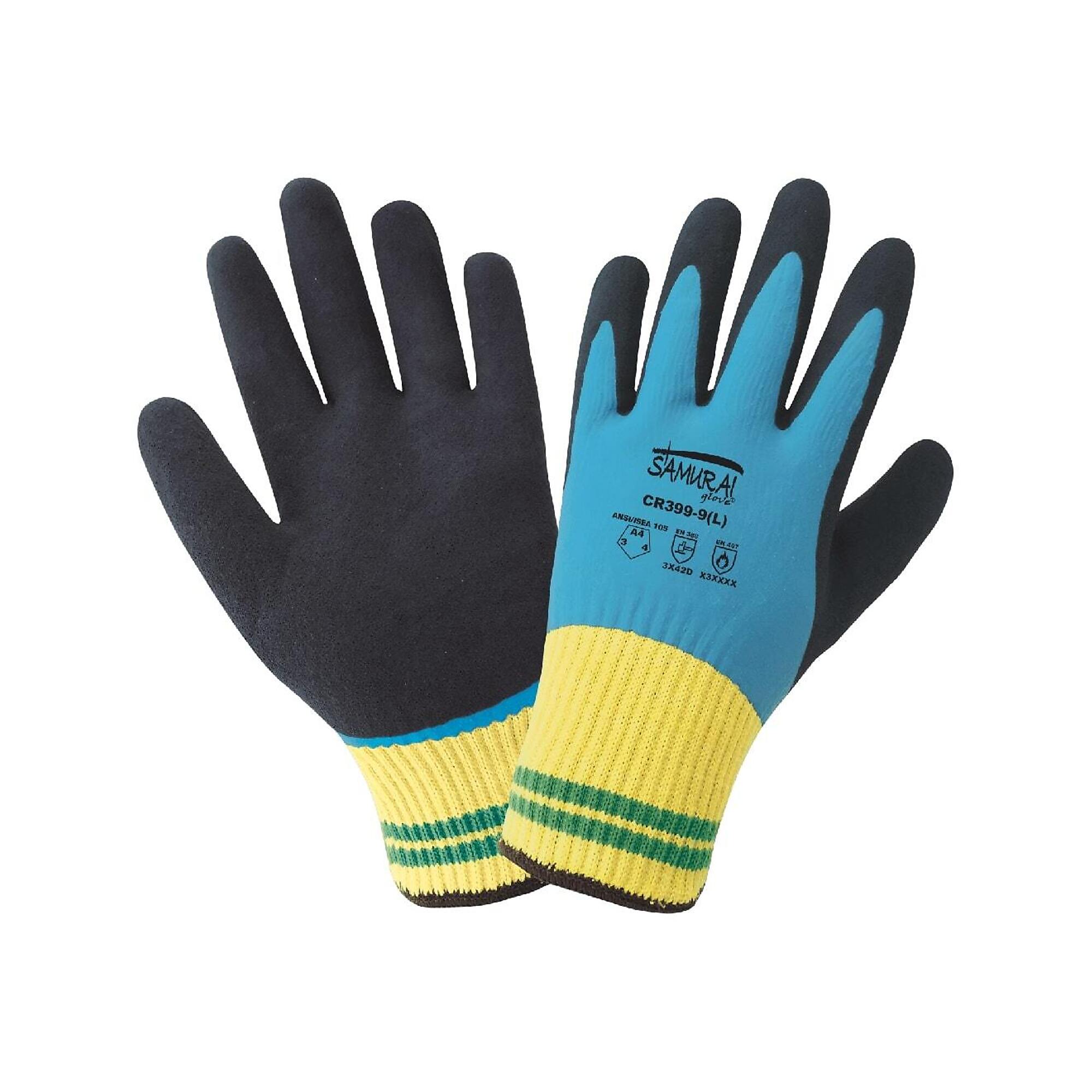 Global Glove 10ga Aralene, Full Rub Coat, A4 Cut Resist Gloves -12 Pairs