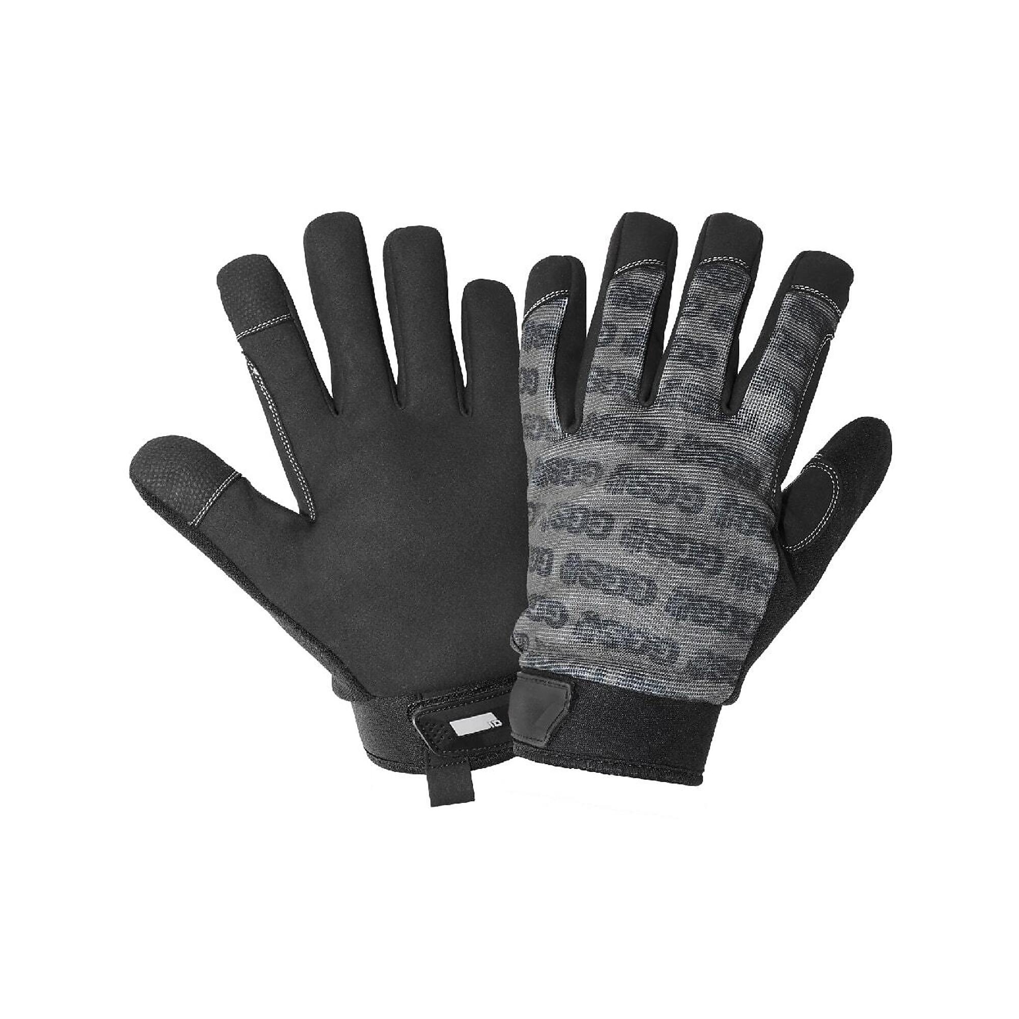 Global Glove Touch Screen Mechanics Gloves w/ Neoprene Cuff - 12 Pairs