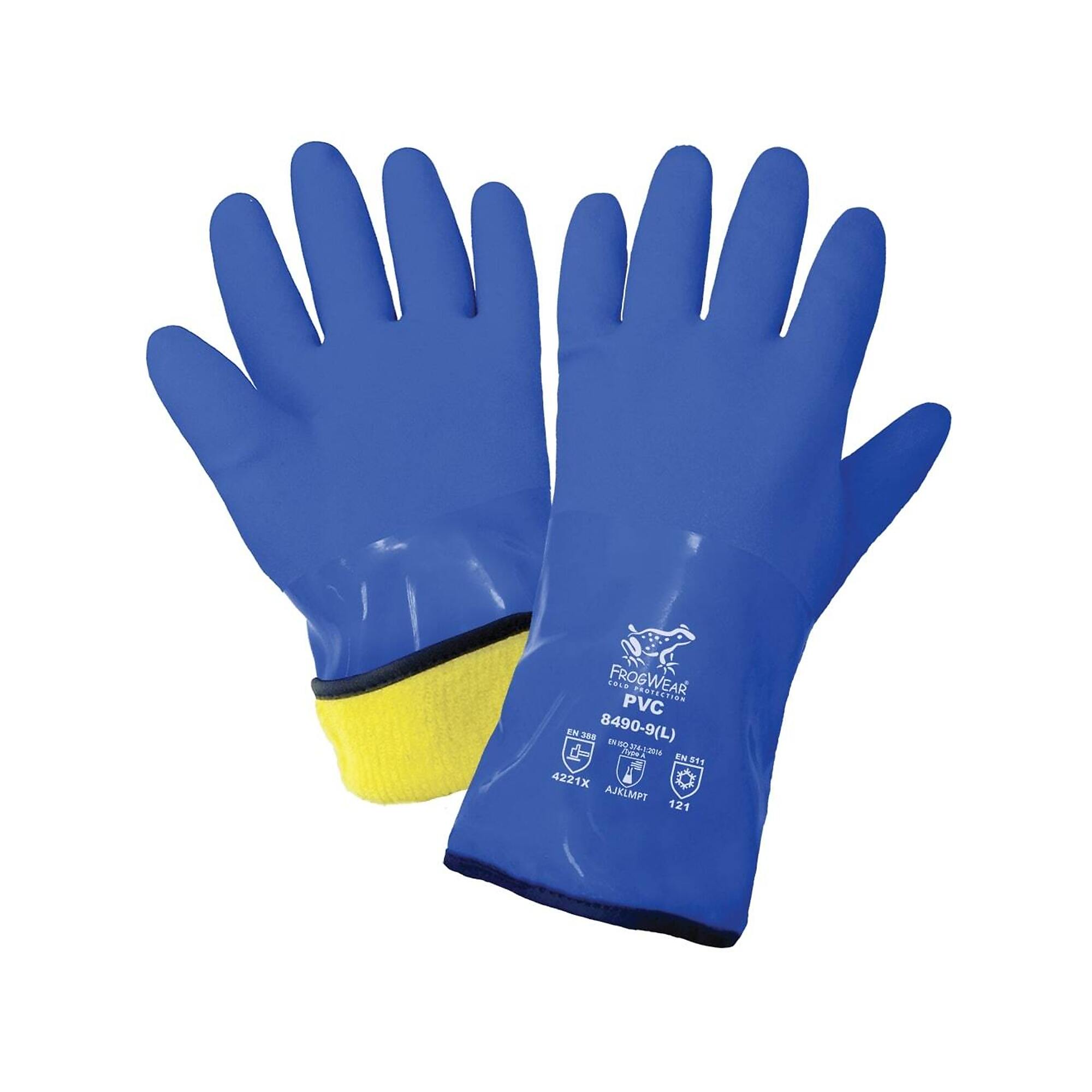 FrogWear Cold Protection Triple-Coated PVC Chemical Gloves - 12 Pairs