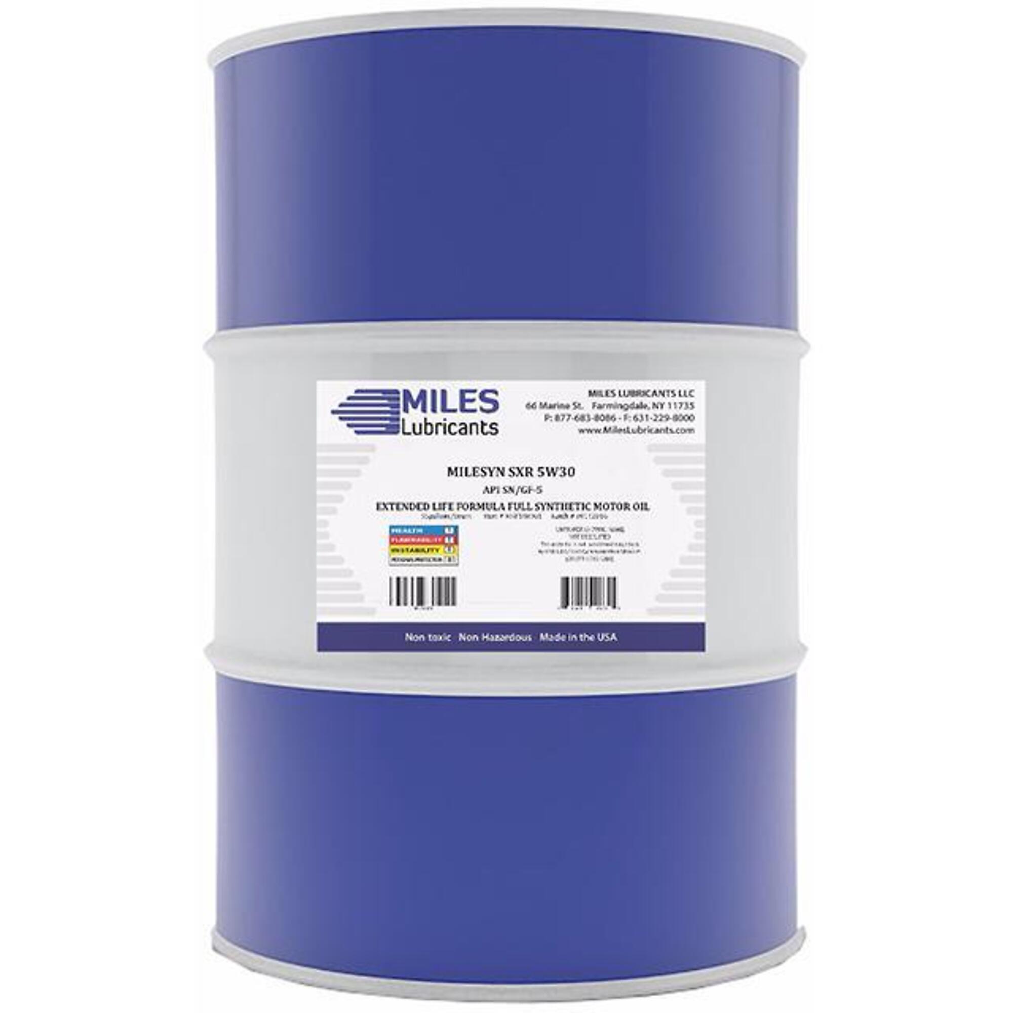 Miles Lubricants Full Synthetic Motor Oil - 5W30, SN Plus/GF-6, 55-Gal. Drum, Model# MSF100301
