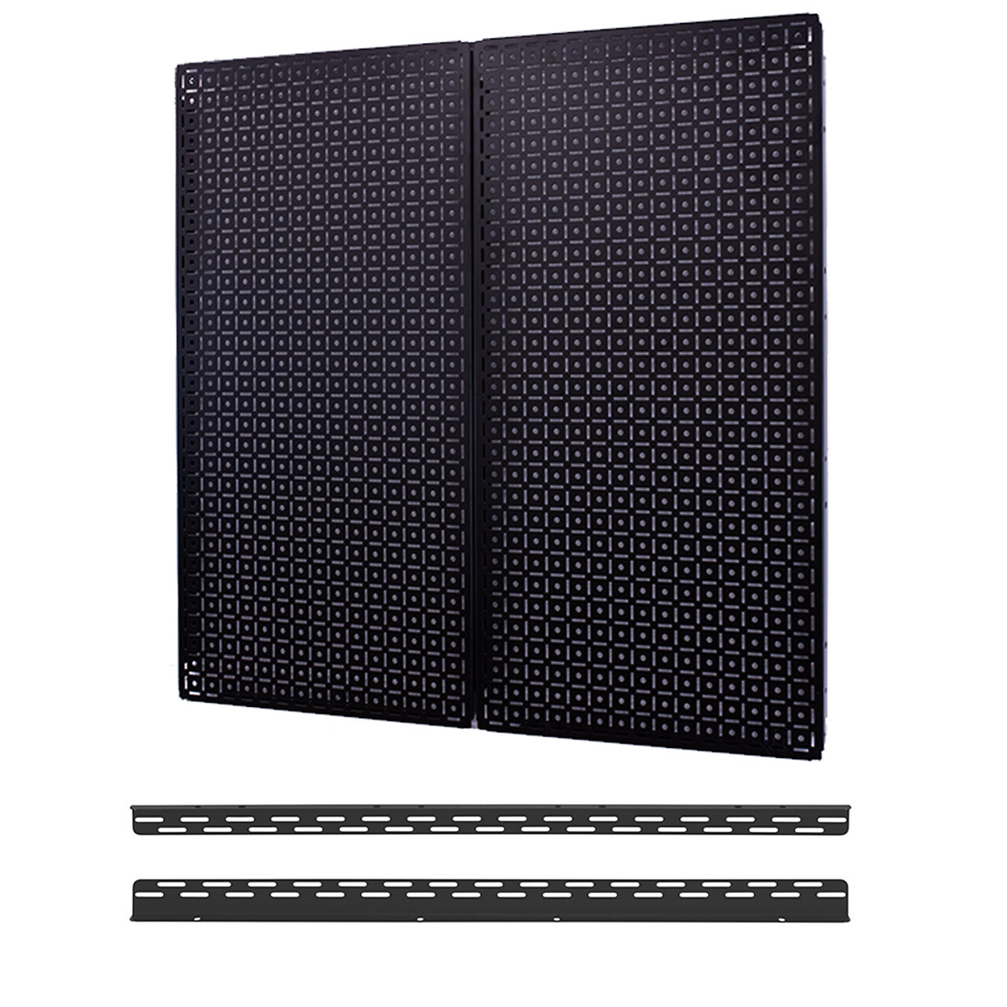 OmniWall, OmniWall metal pegboard storage kit for storage, Length 16 in, Width 32 in, Model# CGS-KIT-2PK-AMZ