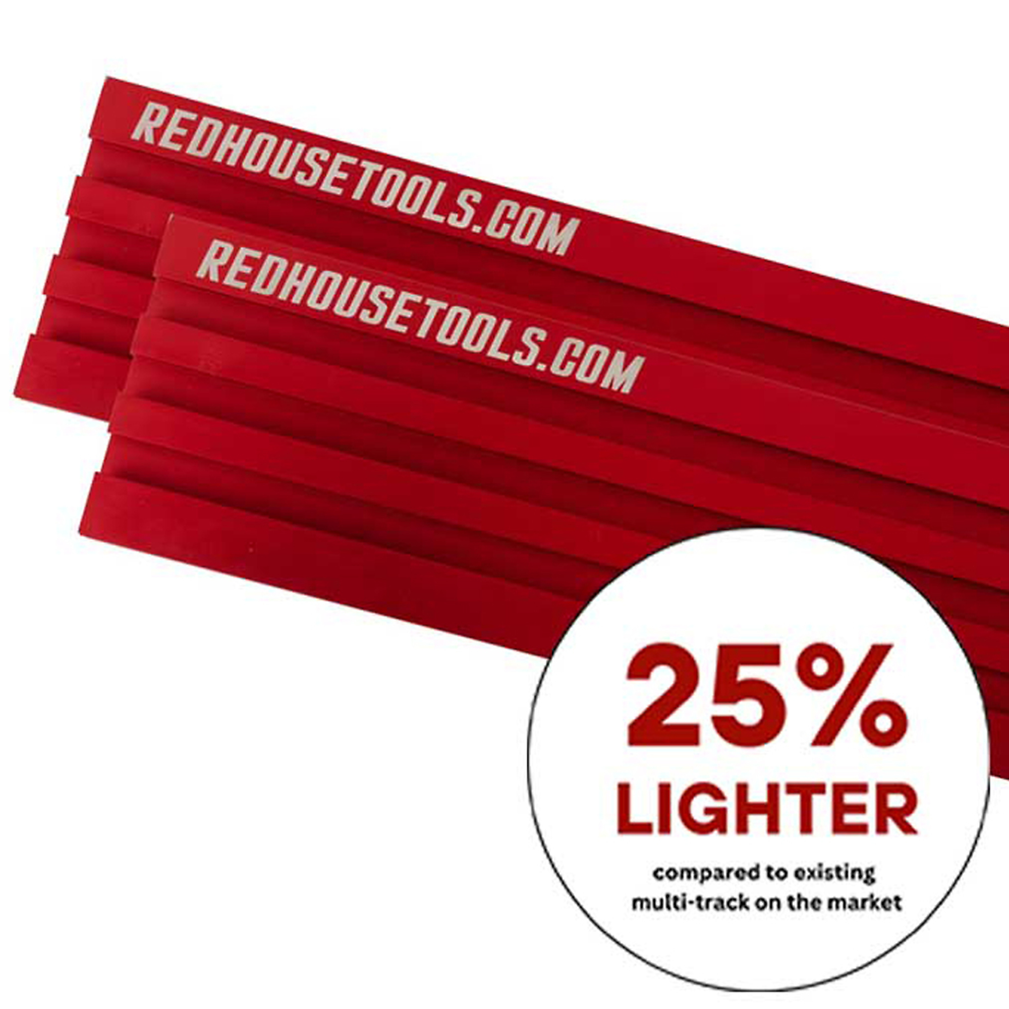 Red House Tools, 48in.x3in. Universal Multi-T-Track Fence (Set of 2), Model# EZBF-48-2