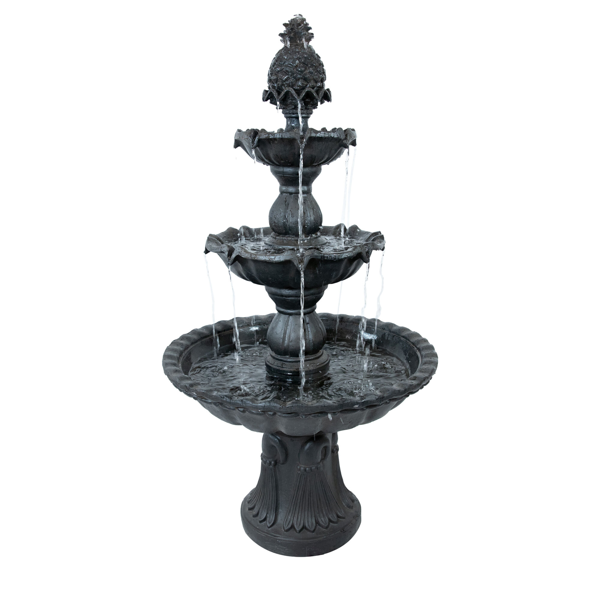 Sunnydaze Decor, 57in. 3-Tier Water Fountain Espresso, Model# FC-6291