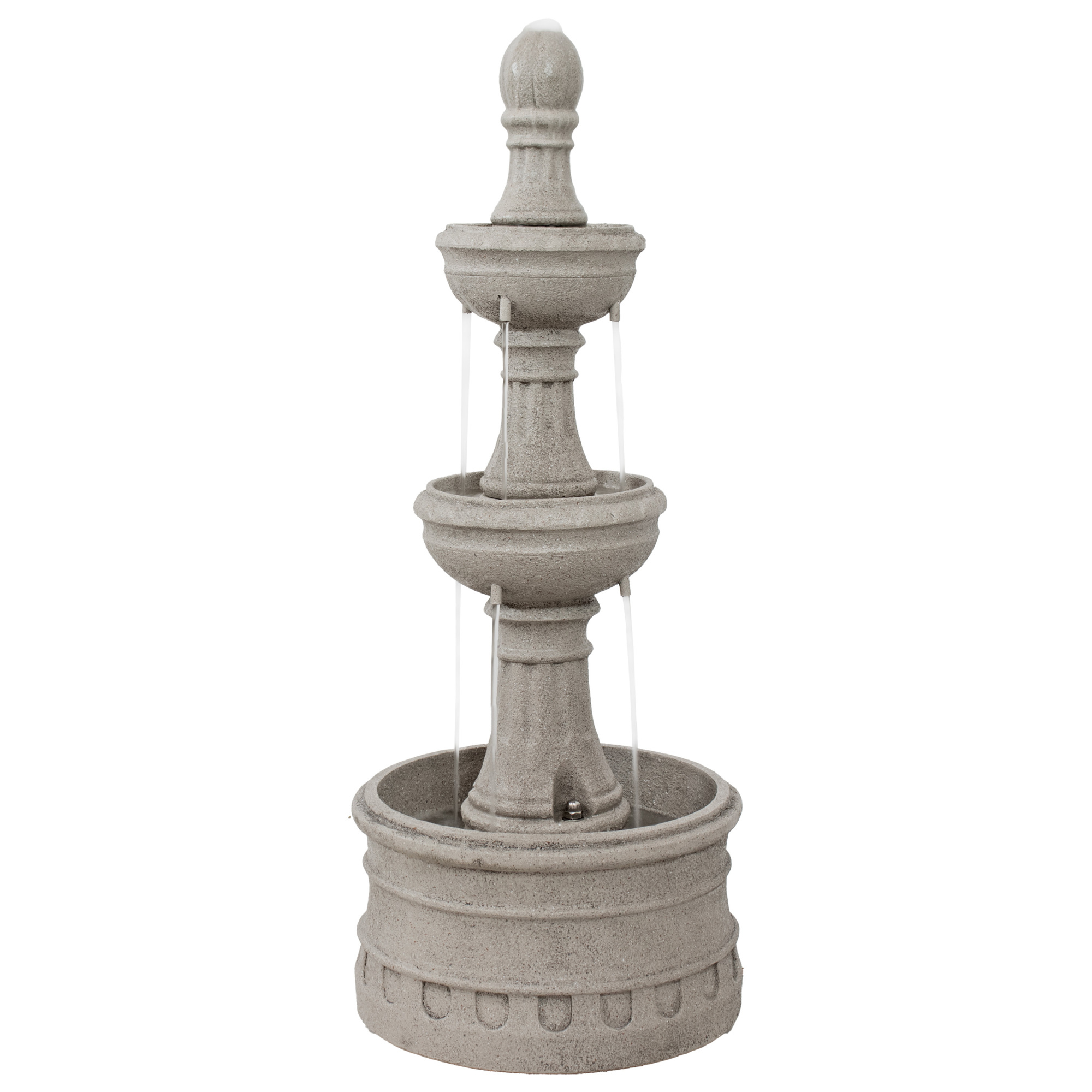 Sunnydaze Decor, Cyprus 3-Tier Fountain - Gray, Model# WNC-124