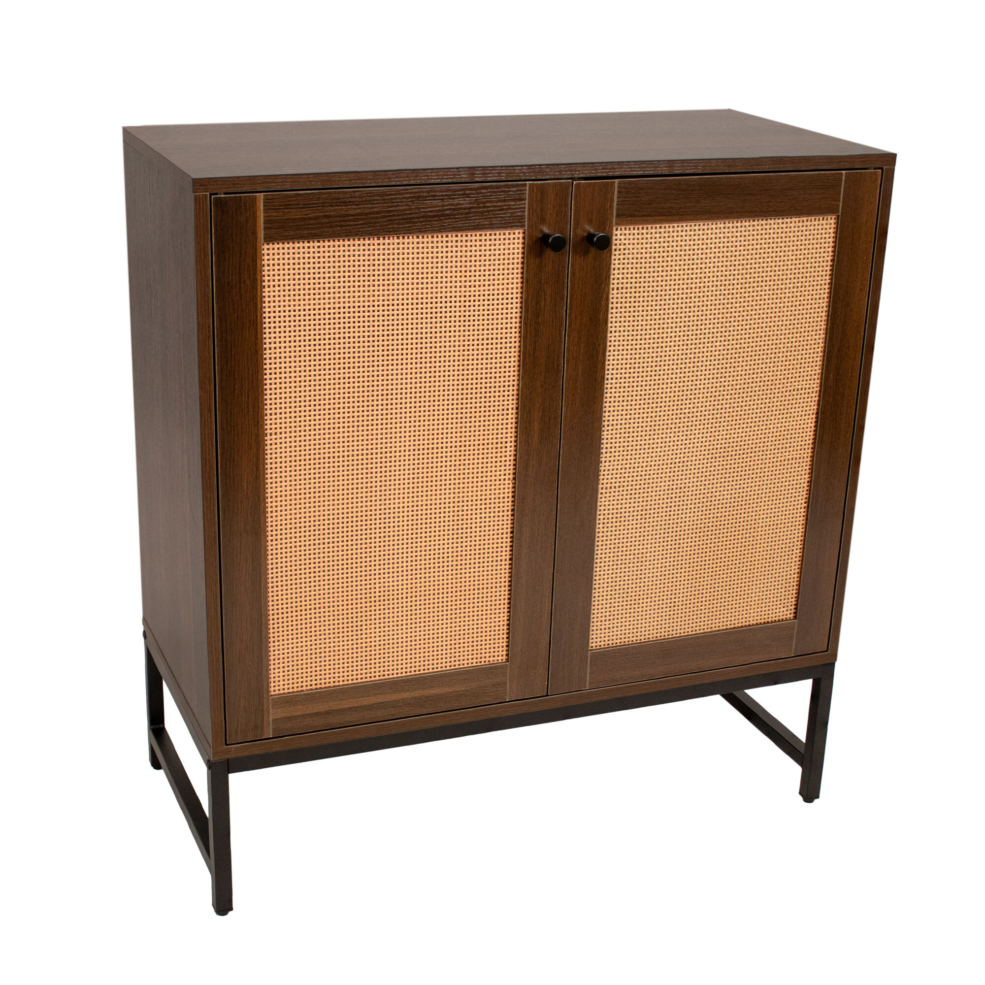 Sunnydaze Decor, 2-Door MDF Accent Cabinet - Dark Brown, Width 31.5 in, Height 33 in, Depth 15 in, Model# JAH-1551