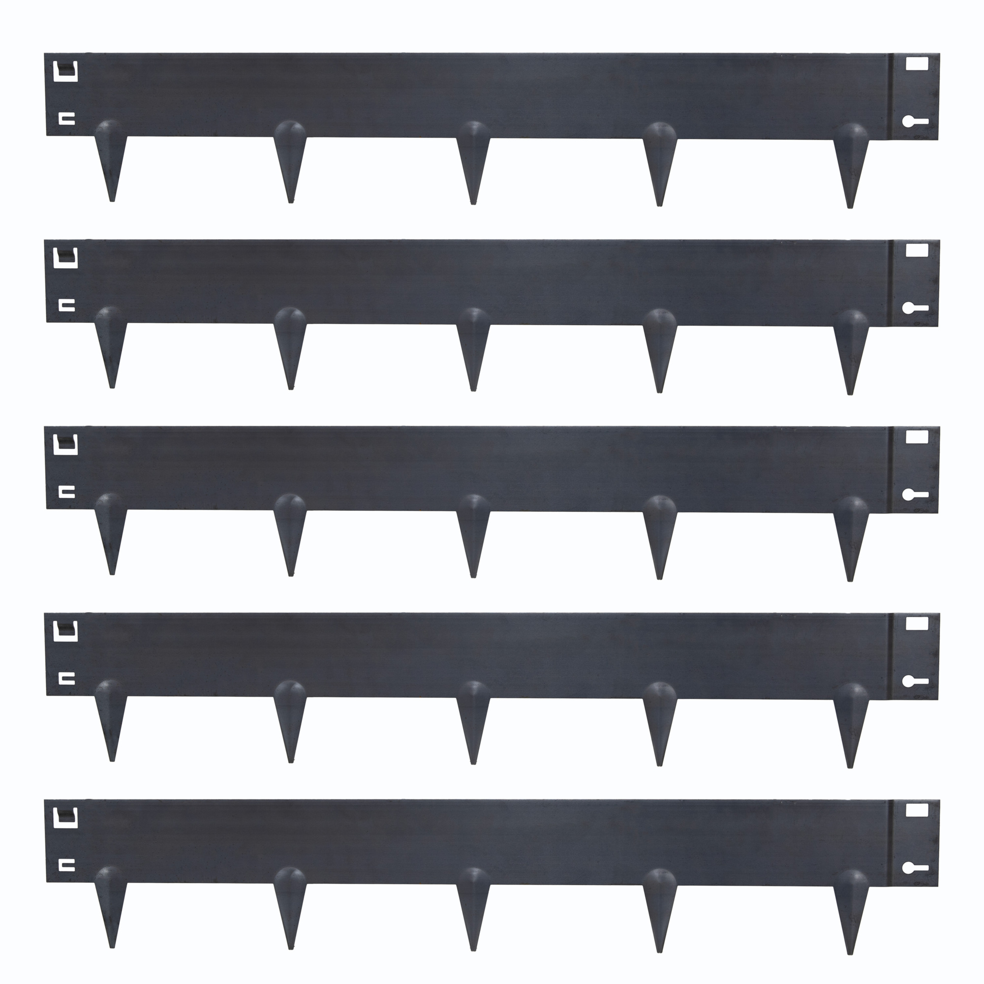 Sunnydaze Decor Decorative Edging - 16.7ft., 5 Panels, Corten Steel, Model# HBM-6675