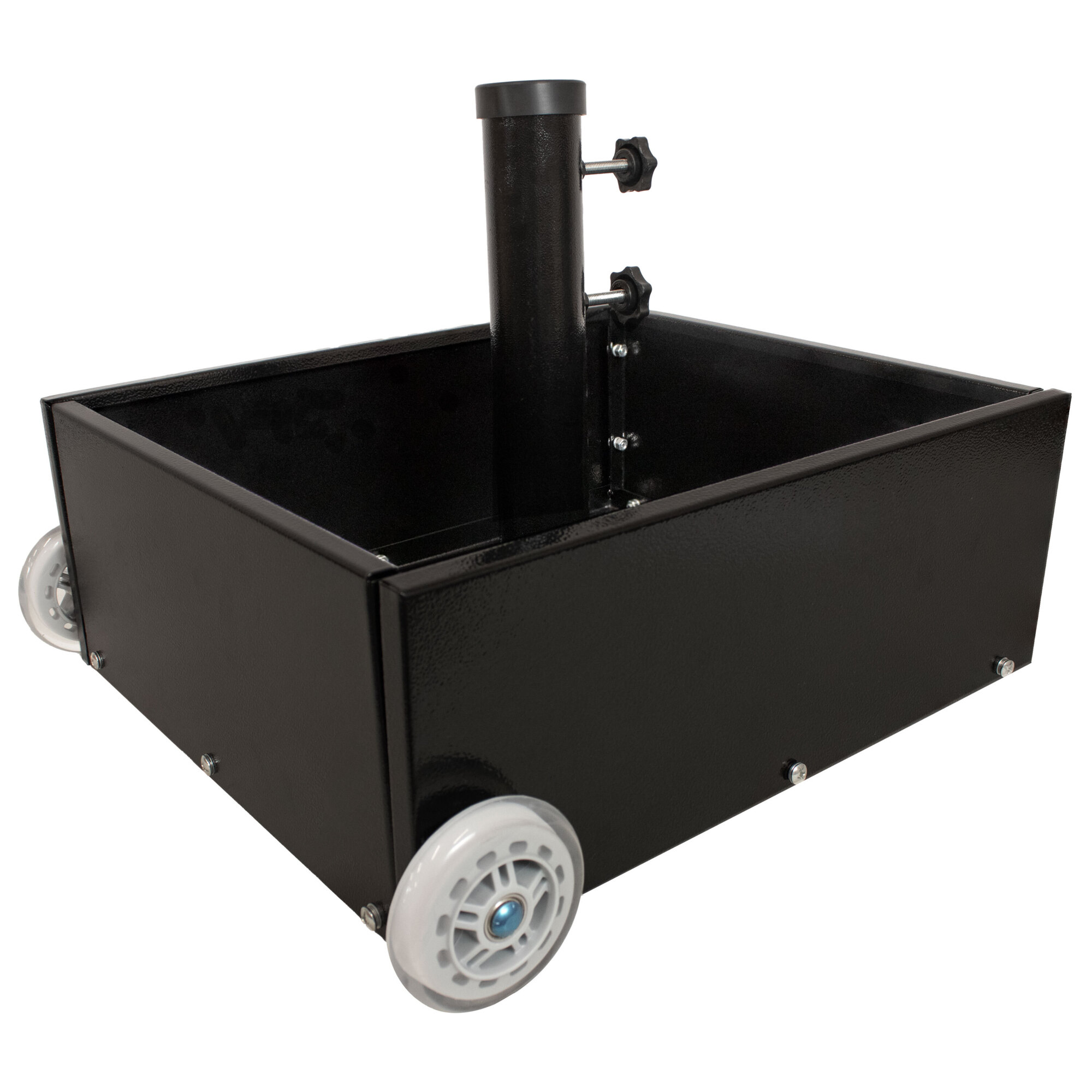 Sunnydaze Decor Umbrella Base with Planter - Black, Square, Powder-Coated Steel, Model# HB-3601