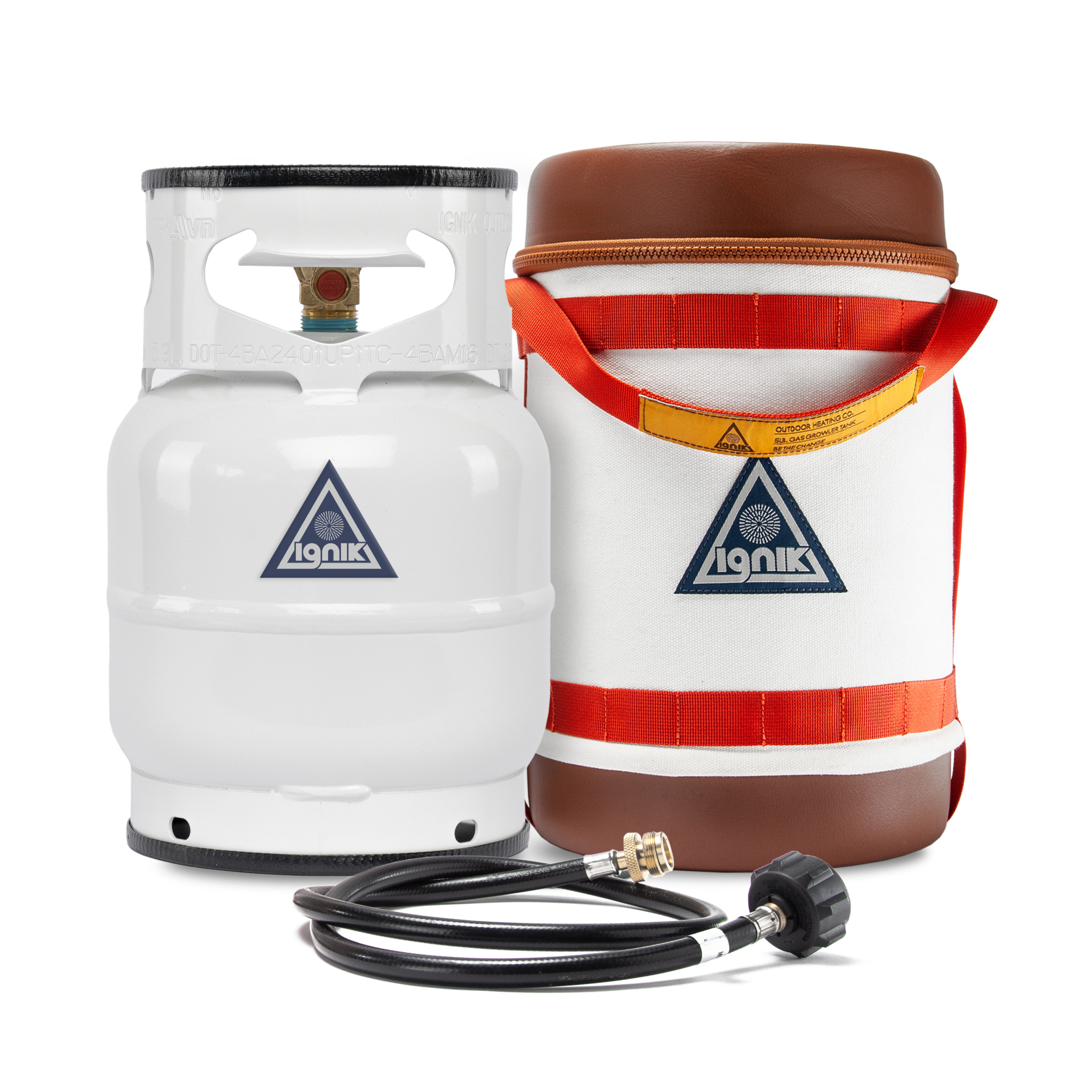 Propane Rext Ignik Outdoors, Gas Growler 5 lb Refillable Propane Tank Kit White ...