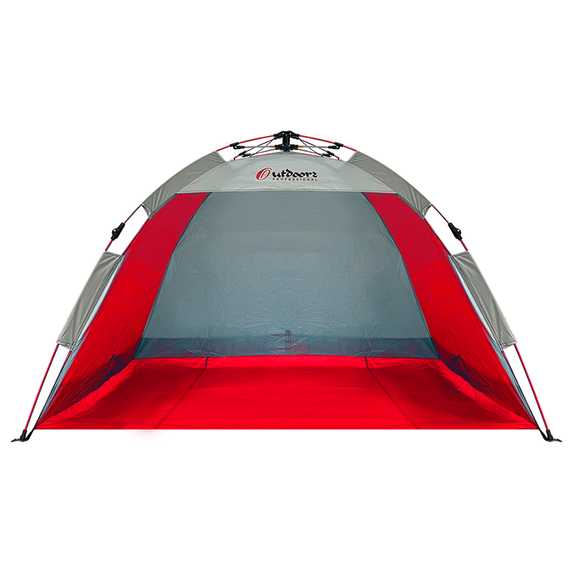 Outdoors Professional, Beach Summer Automatic Pop-up Sun Shelter, Red, Model# 9001RED