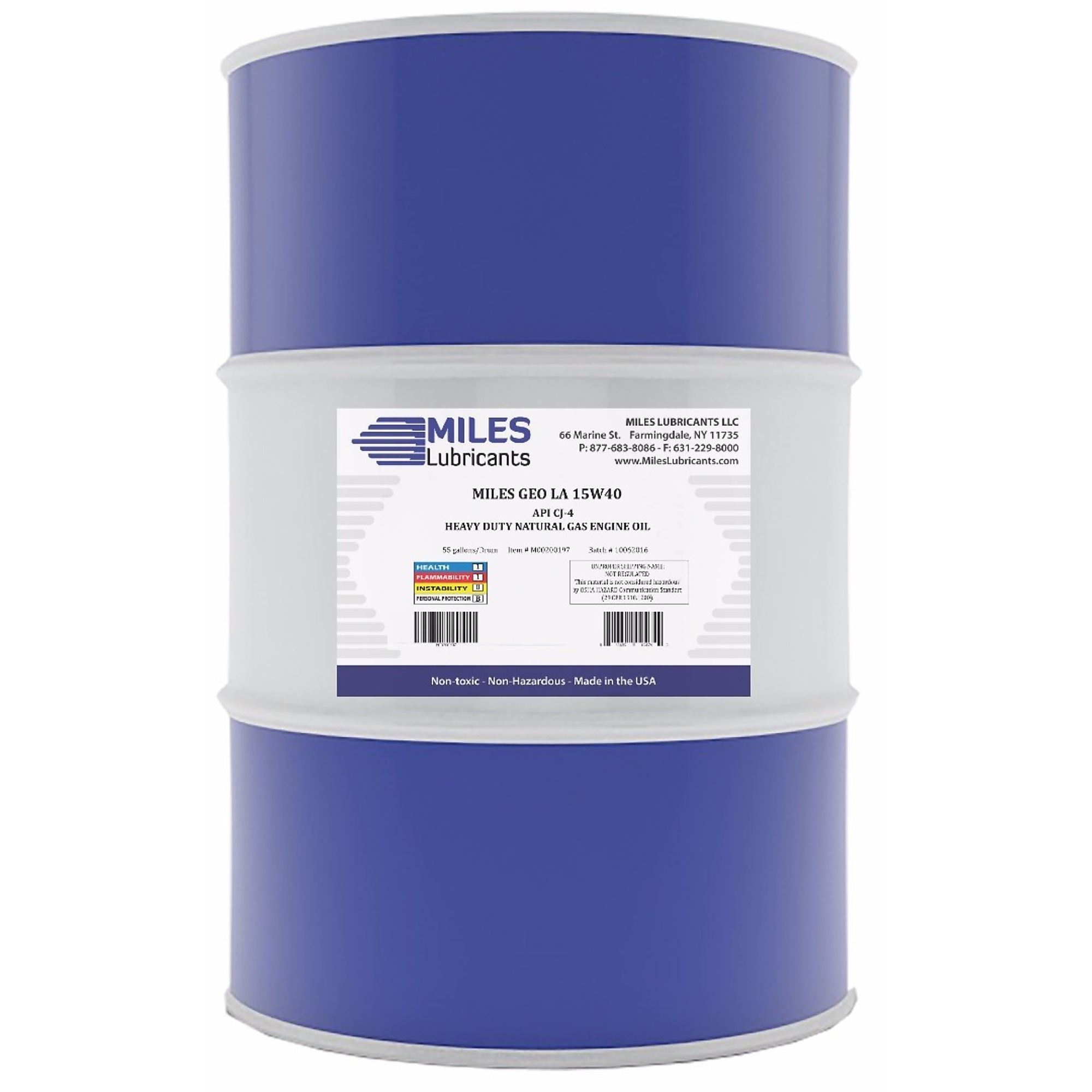 Miles Lubricants All Spec LA 15W40 Oil - 55 Gal. Drum, Model# M00200197