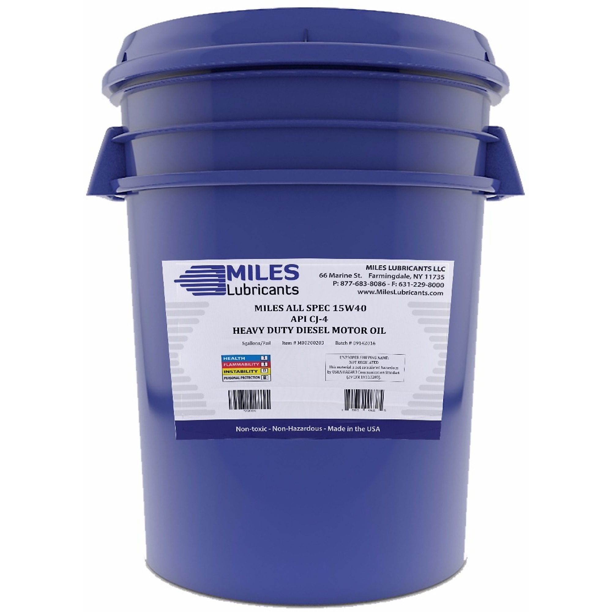 Miles Lubricants All Spec 15W40 CK-4 Oil - 5-Gal. Pail, Model# M00200203