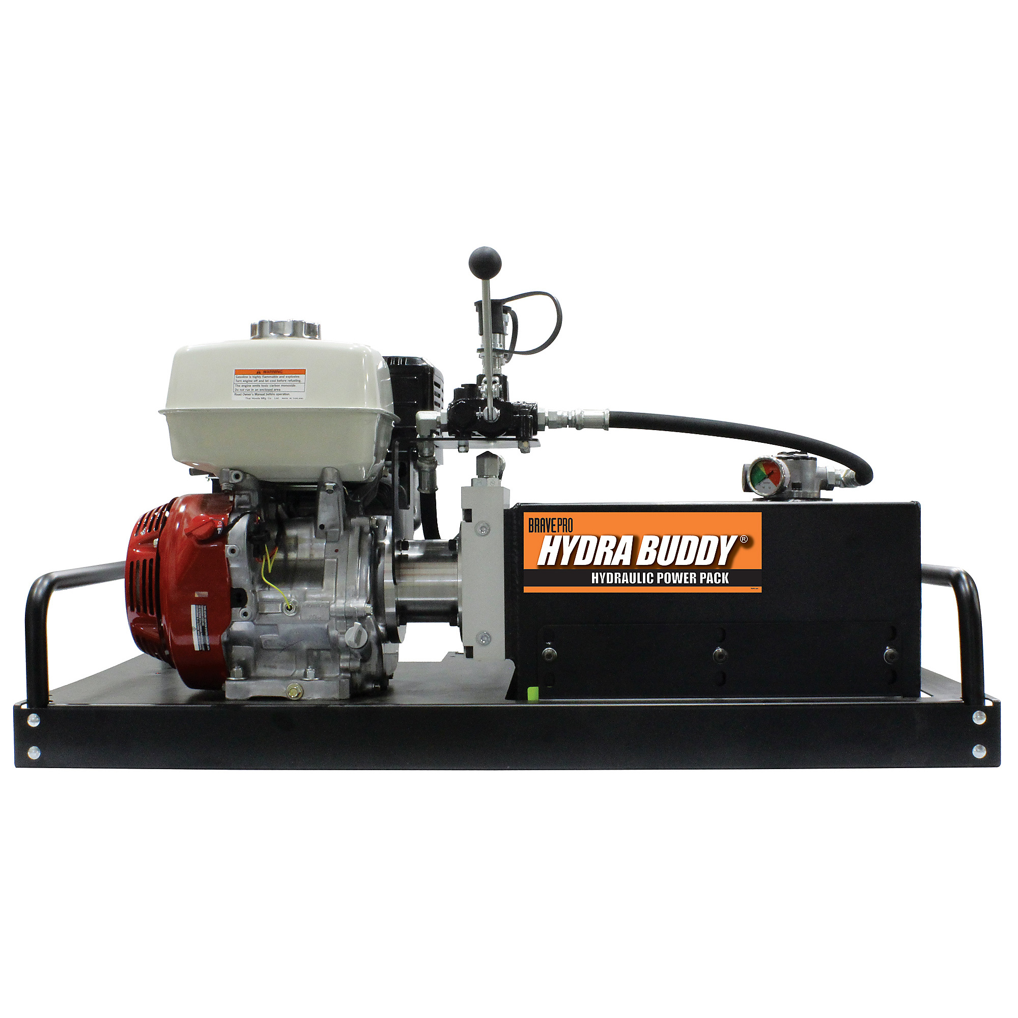BravePro Hydraulic Power Pack, Honda GX390 Electric Start, 7 GPM, 2000 PSI, 3600 RPM, Model# HBHR350GXE