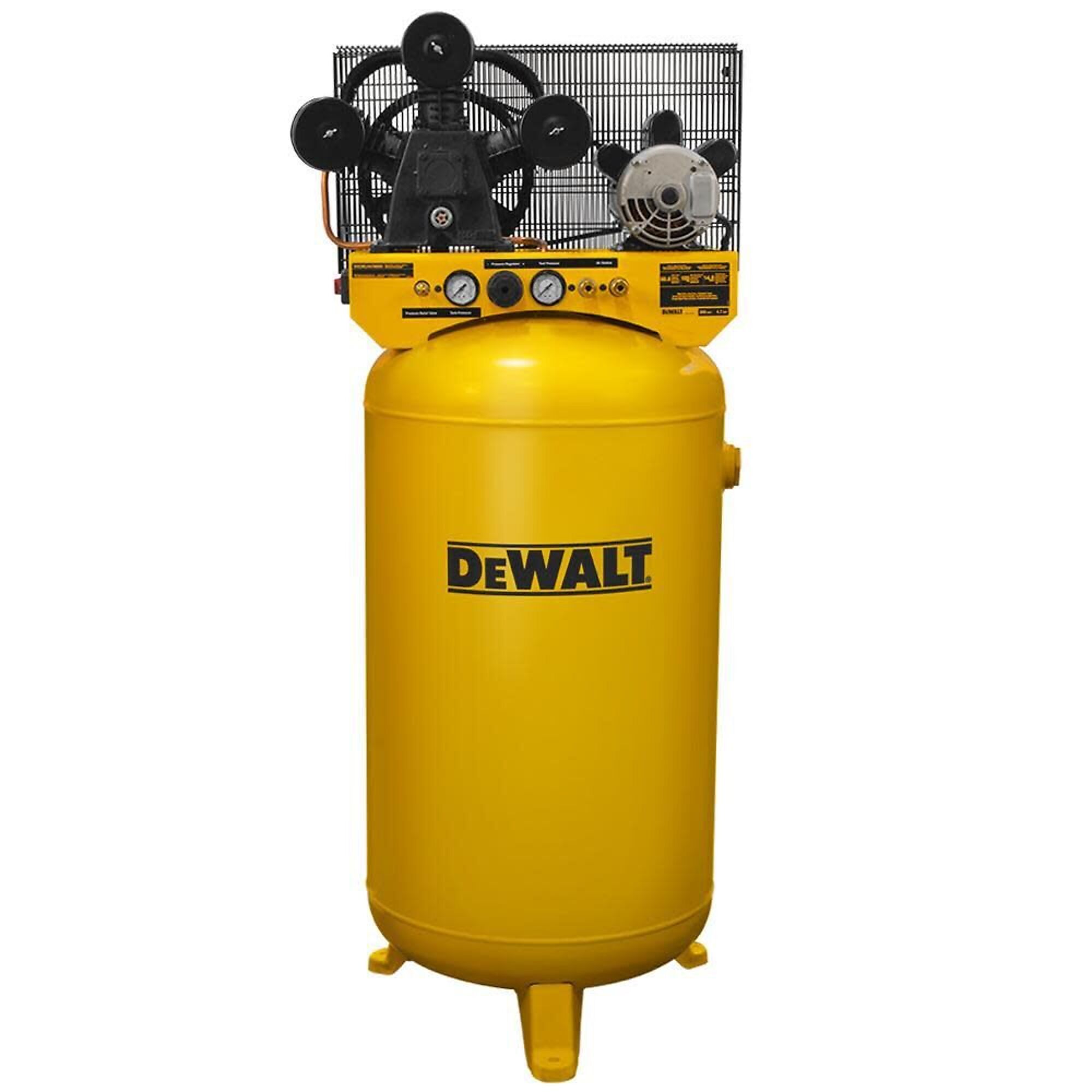 DEWALT 80-Gallon Vertical Stationary Electric Air Compressor - 4.7 HP, 16.1 CFM at 40 PSI, 14 CFM at 90 PSI, 230 Volts, Model# DXCMLA4708065