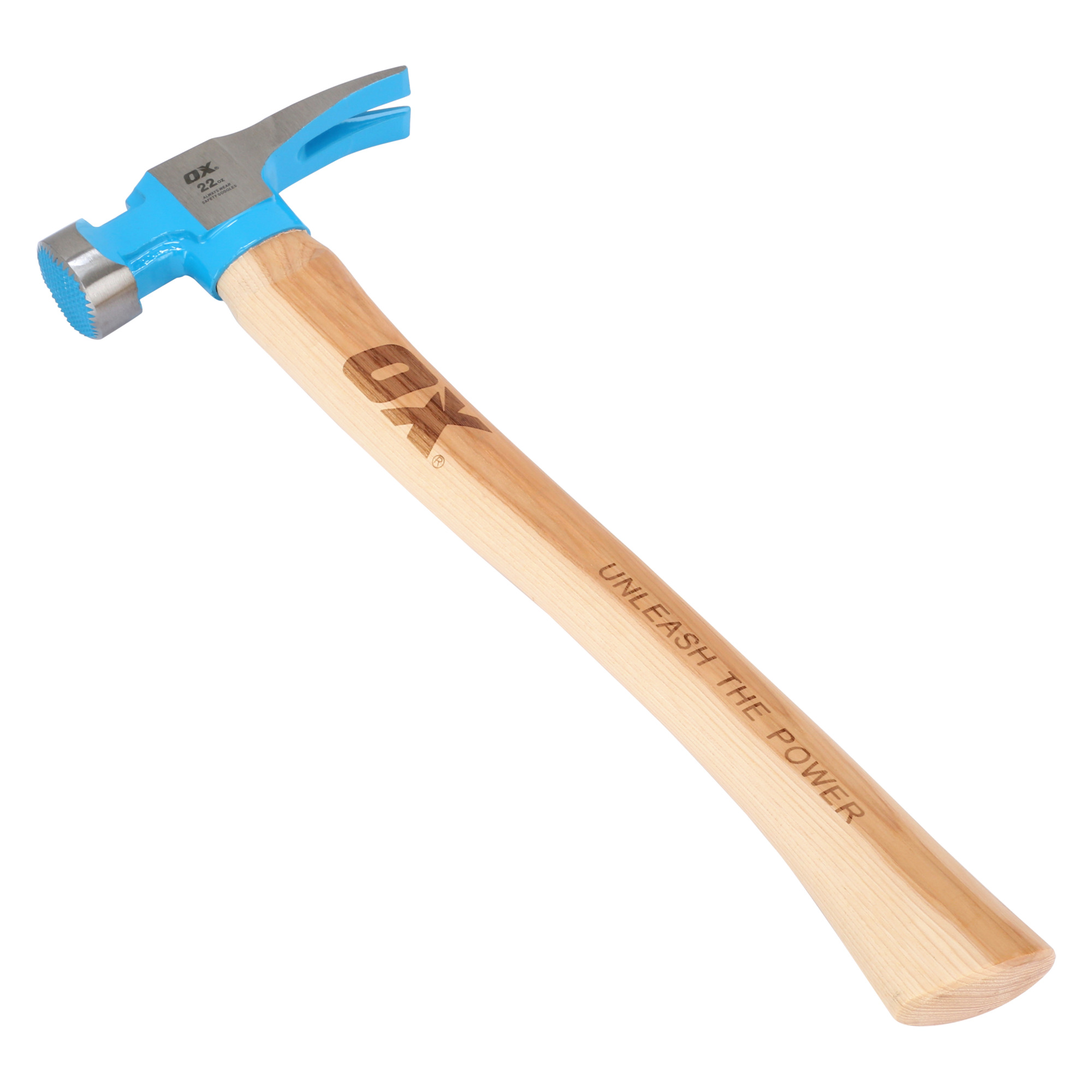 OX Tools, Pro 22oz Milled Face Framing Hammer Hickory Handle, Handle Length 14.5 in, Model# OX-P083322
