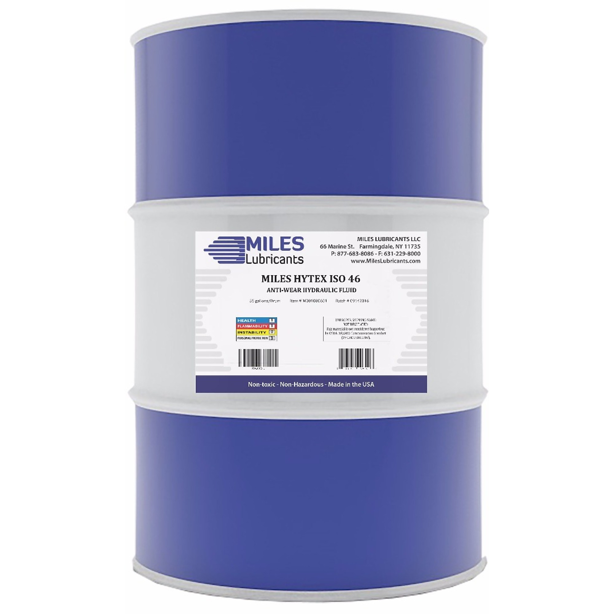 Miles Lubricants Hytex-46 Anti-Wear Hydraulic Fluid - 55-Gal. Drum, Model# M001000601