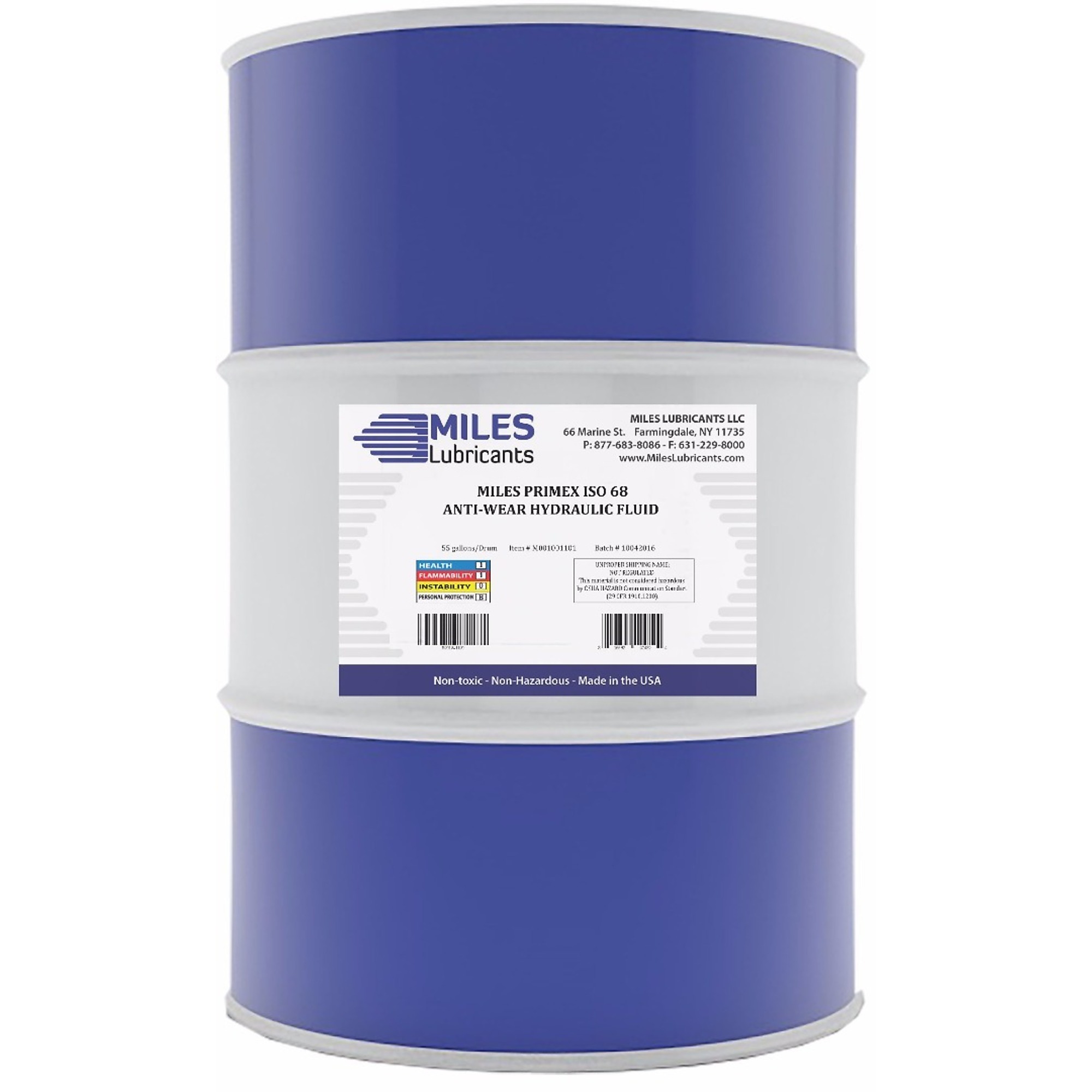 Miles Lubricants PRIMEX-68 Anti-Wear Hydraulic Fluid - 1 Drum, Model# M001001101