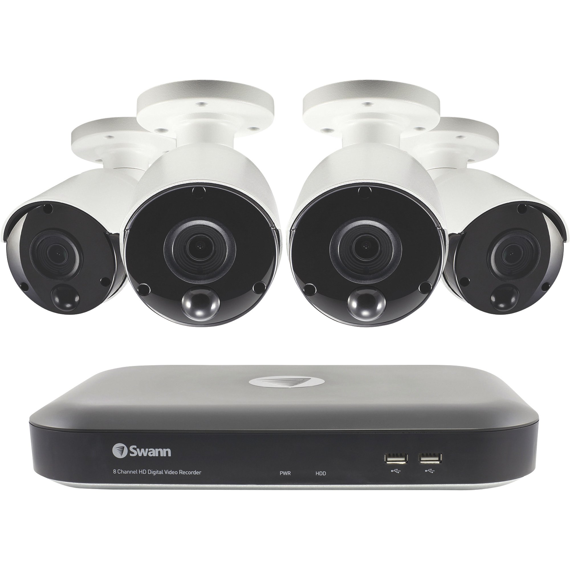 Swann Communications 8-Channel DVR-4980 Security System with 2TB Hard Drive, Model# SWDVK-849804-US — Includes Four 5MP Security Cameras