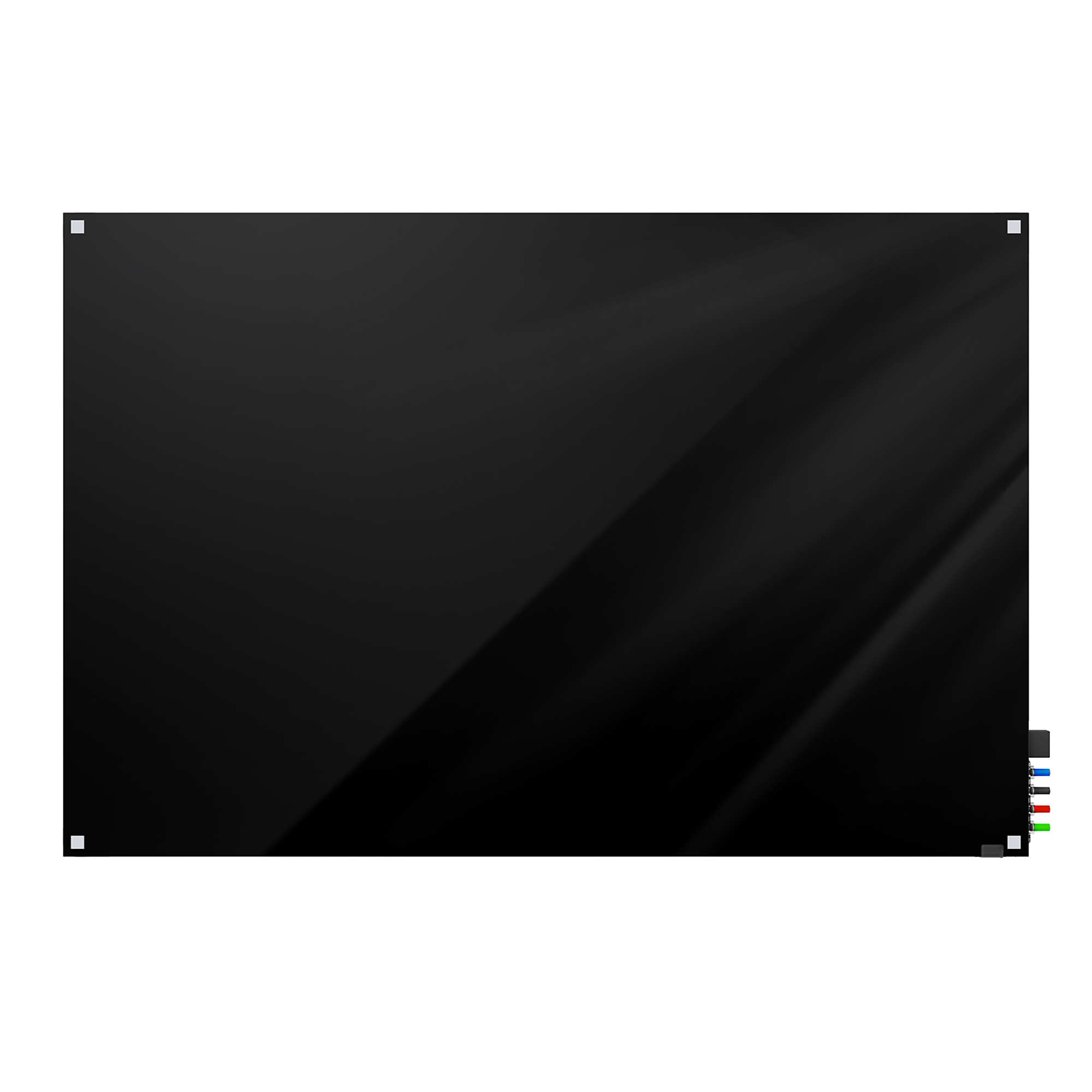 Ghent, Harmony Glassboard NMag SqCorn, 2ft.x3ft., Black, Color Finish Black, Model# HMYSN23BK