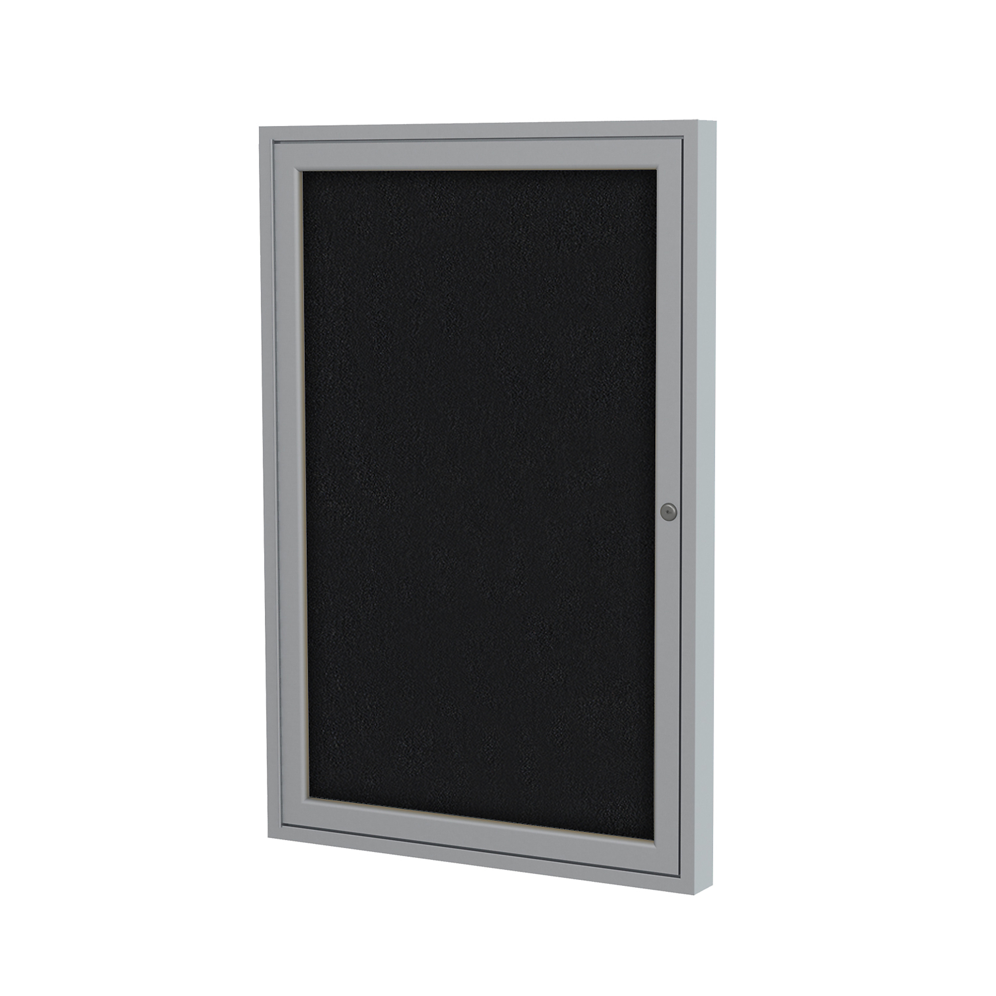 Ghent, 1 Door Bulletin Board w/Alum, 3ft.x2ft., Black, Color Finish Black, Model# PA13624F-95