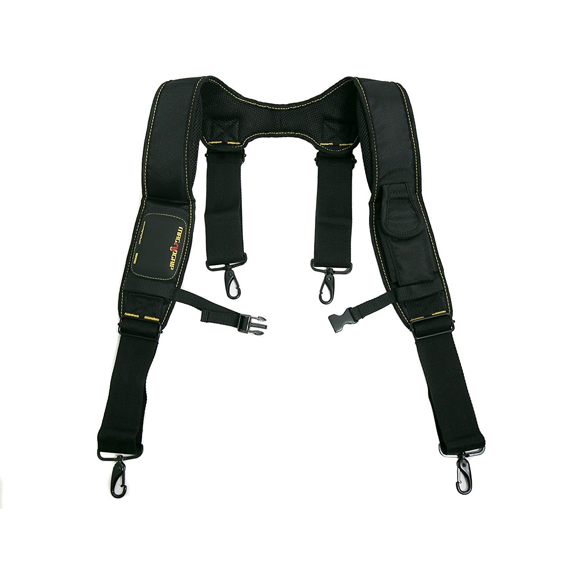 MagnoGrip Inc., Padded Magnetic Work Suspenders, Cellphone Pouch, Color Black, Pockets (qty.) 1 Material Polyester, Model# 002-924