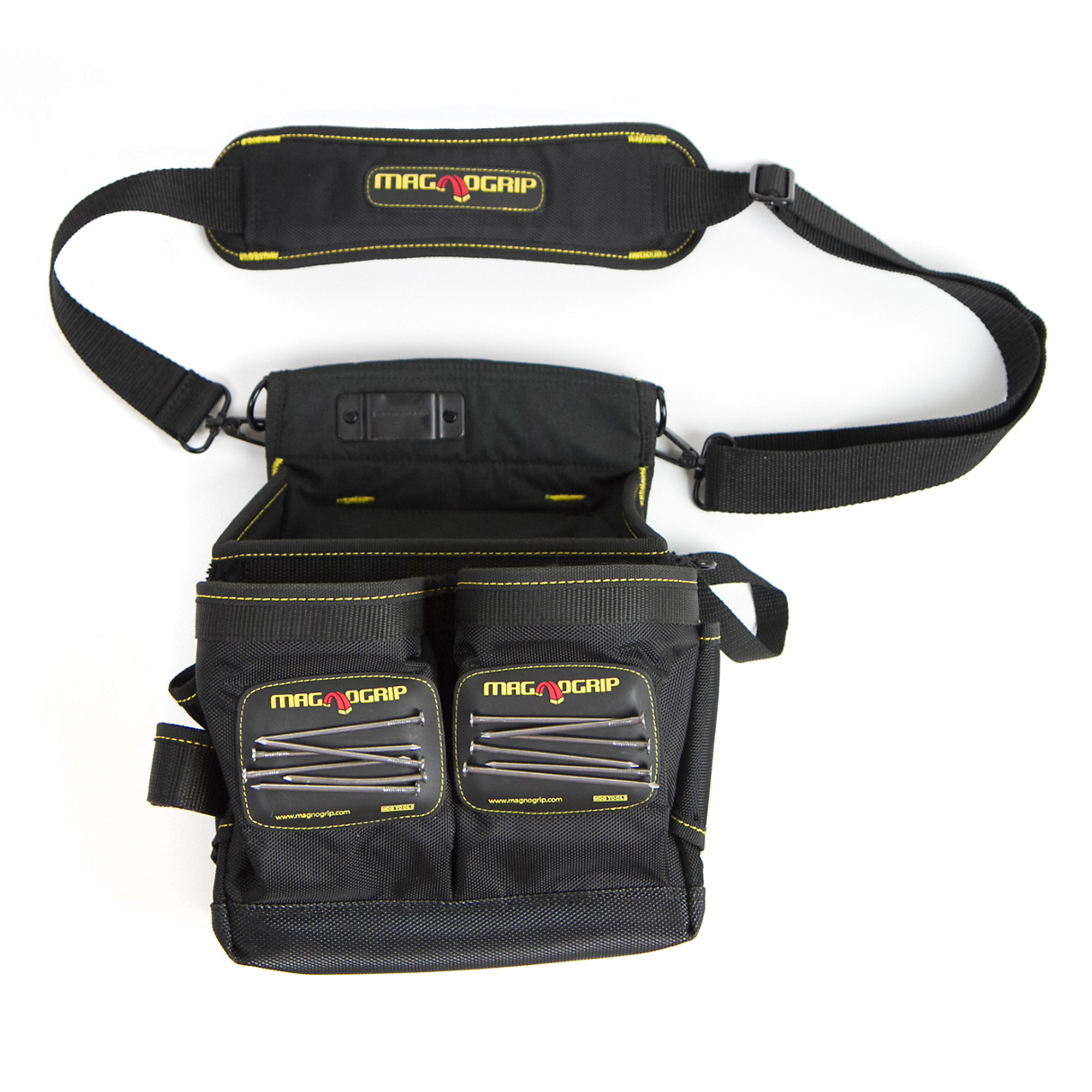 MagnoGrip Inc., 20-Pocket Magnetic Electrician's Tool Pouch, Color Black, Pockets (qty.) 20 Material Polyester, Model# 002-597