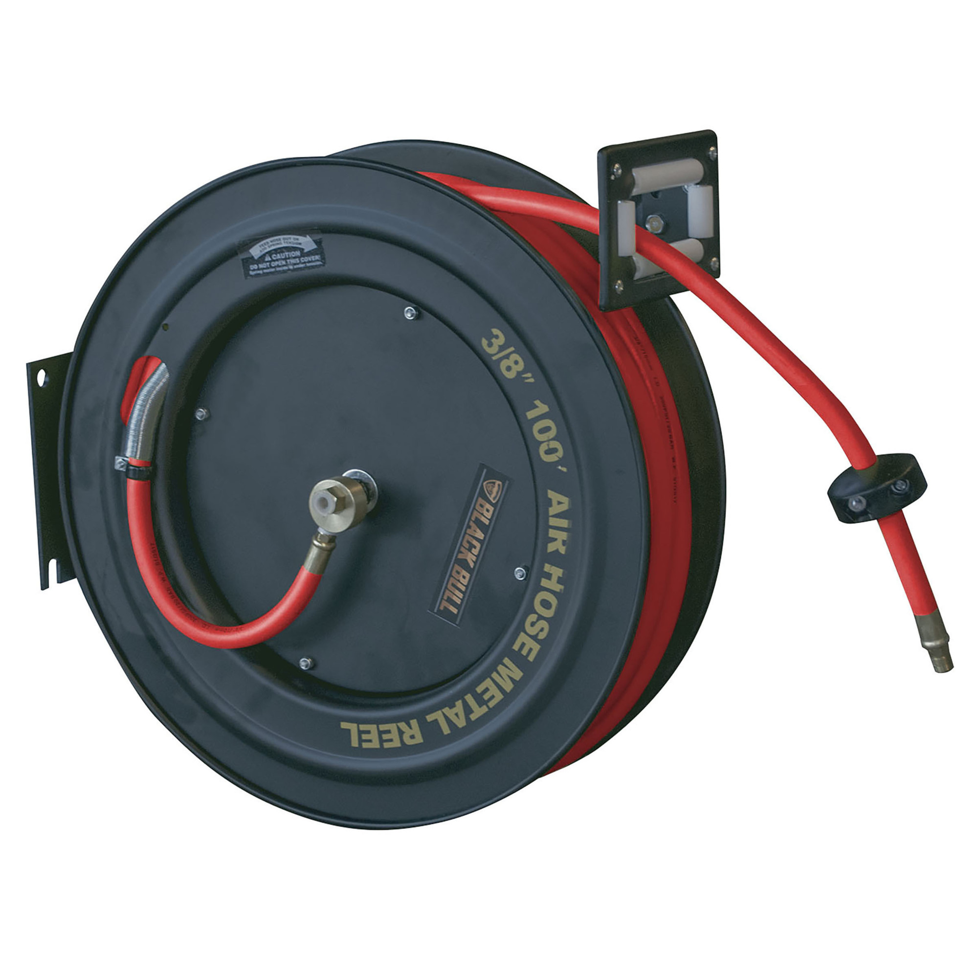 Black Bull Retractable Air Hose Reel — 100ft., Auto Rewind, Model# AHAR100