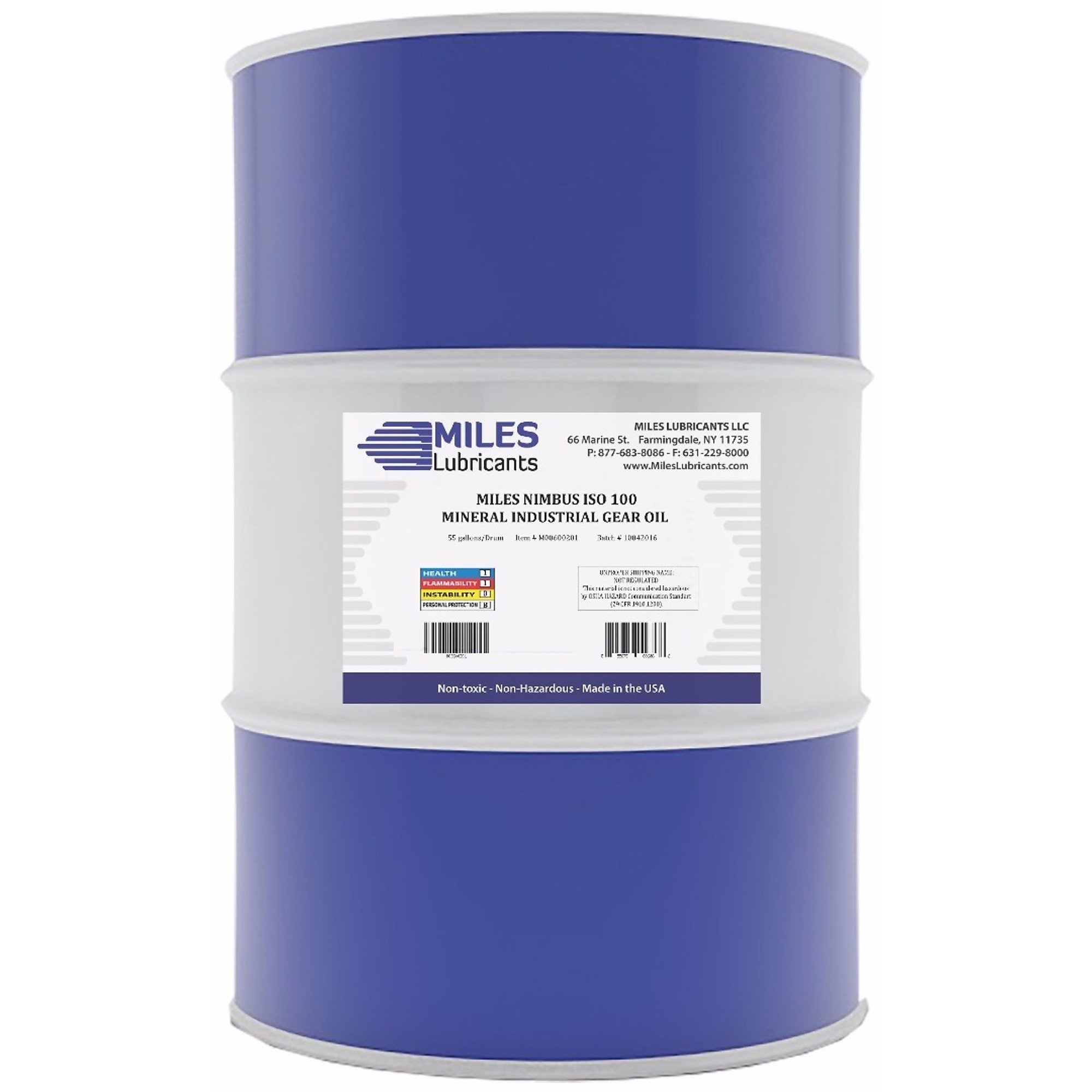 Miles Lubricants Nimbus 100 Industrial Gear Oil - 55 Gal. Drum, Model# M00600201