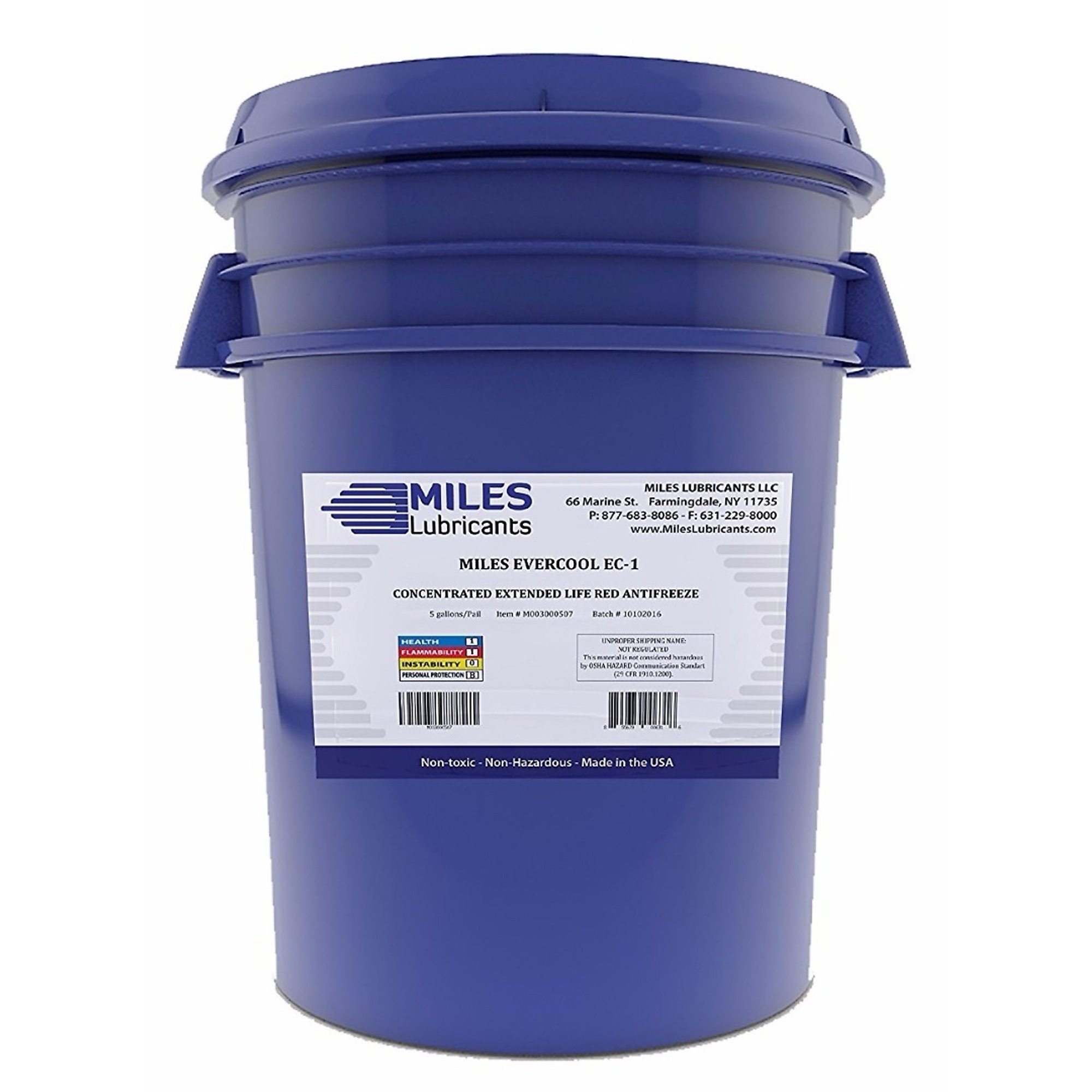 Miles Lubricants Evercool Red Antifreeze - 5 Gal. Pail, Extended Life, Model# M003000507