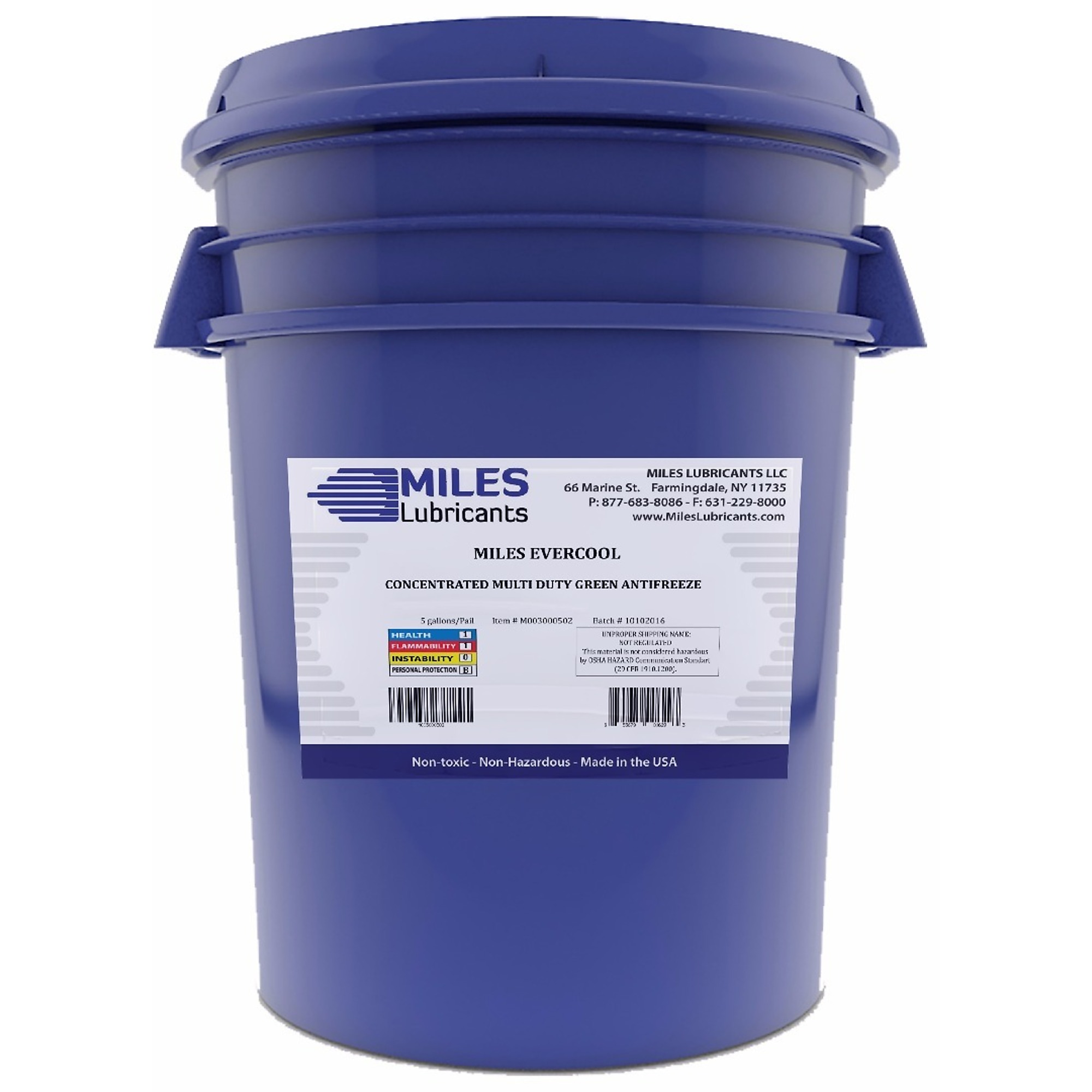 Miles Lubricants Multi Duty Green Antifreeze - 5 Gal. Pail, SCA Pre-Charged, Heavy Duty, Model# M003000502