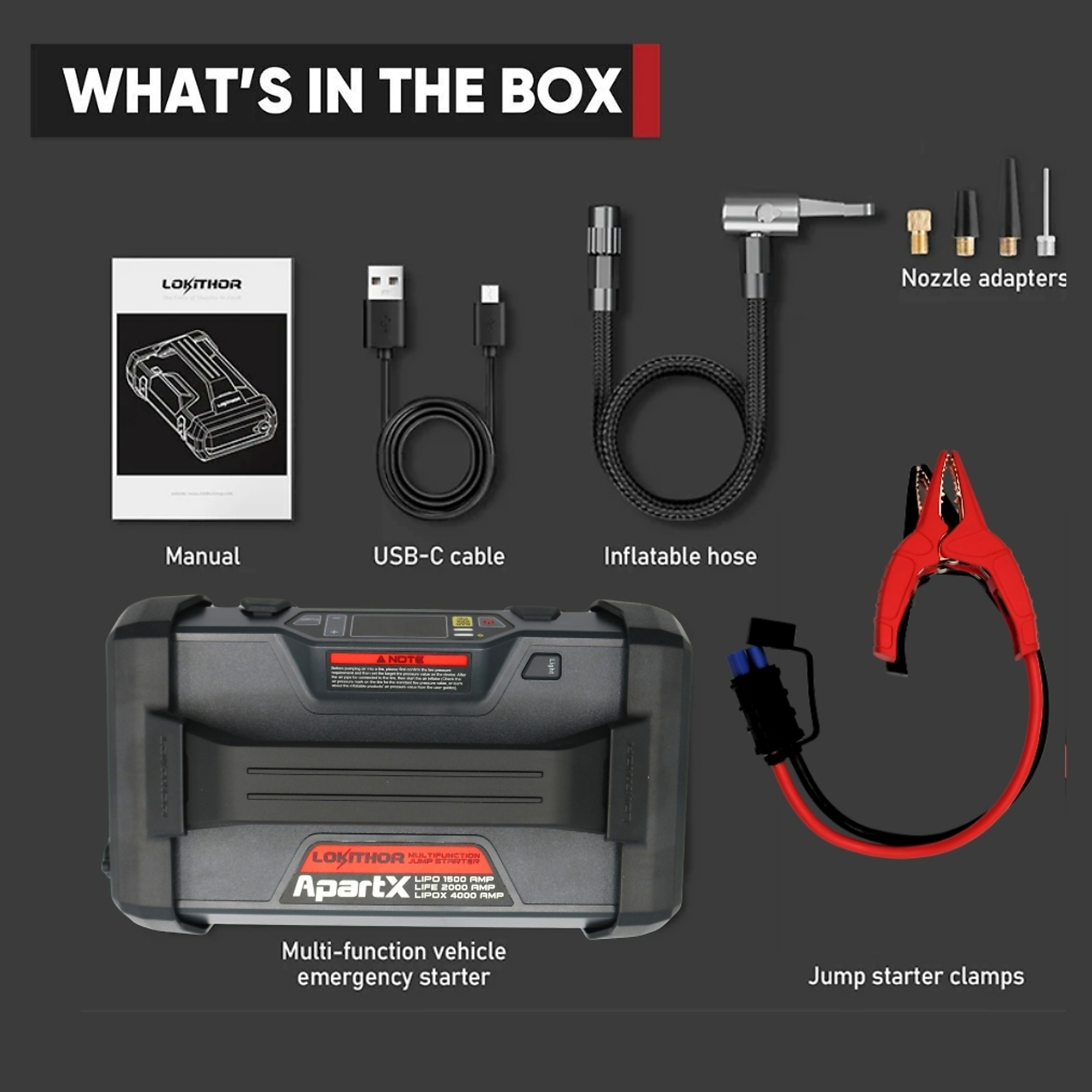Lokithor Cavo Di Avviamento EC8 – Accessorio Per Jumper LO-CLAMP-Pro – Cavo Di Collegamento Per Batterie