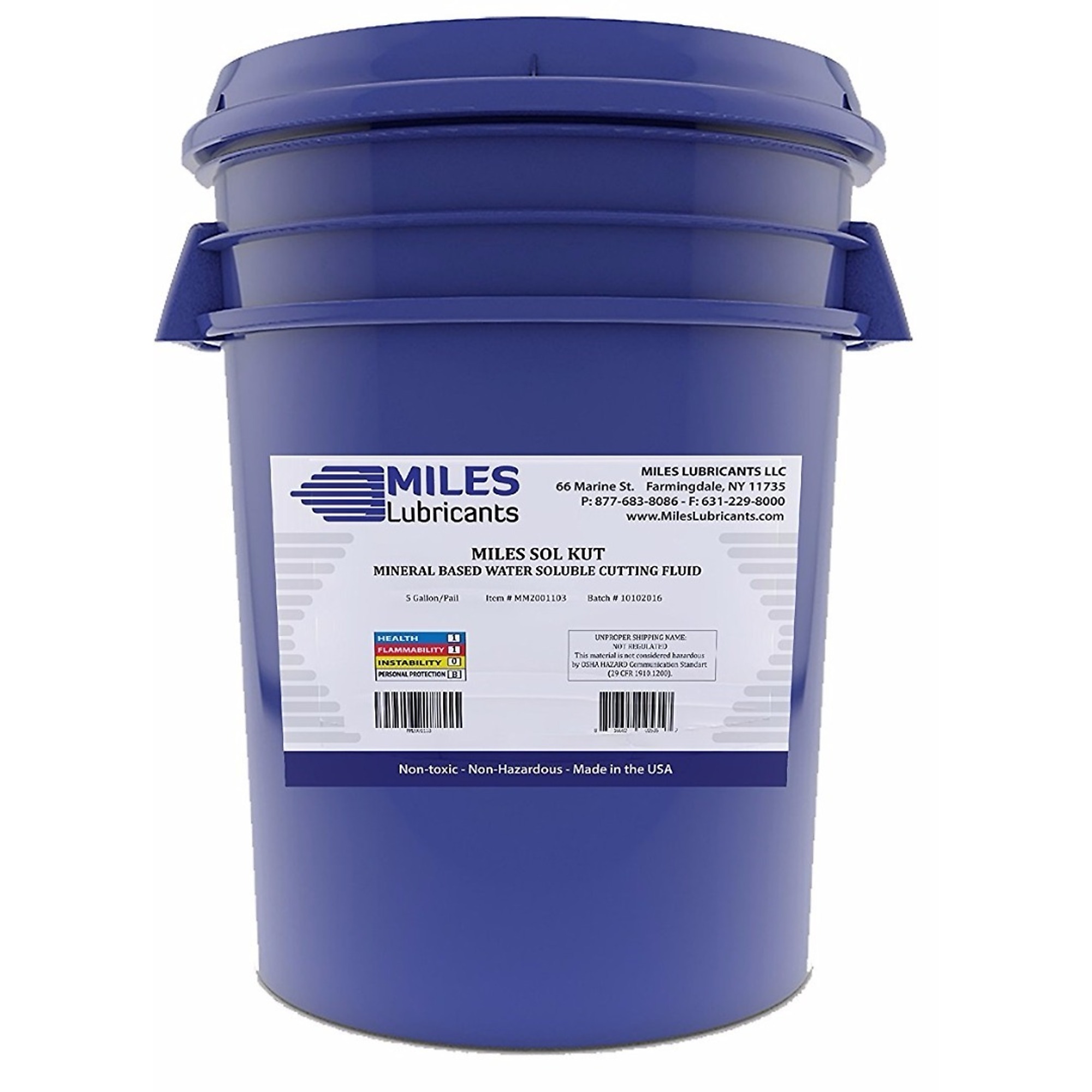 Miles Lubricants Soluble Oil - 5 Gal. Pail, Excellent Cooling and Lubricity, Model# M00700103