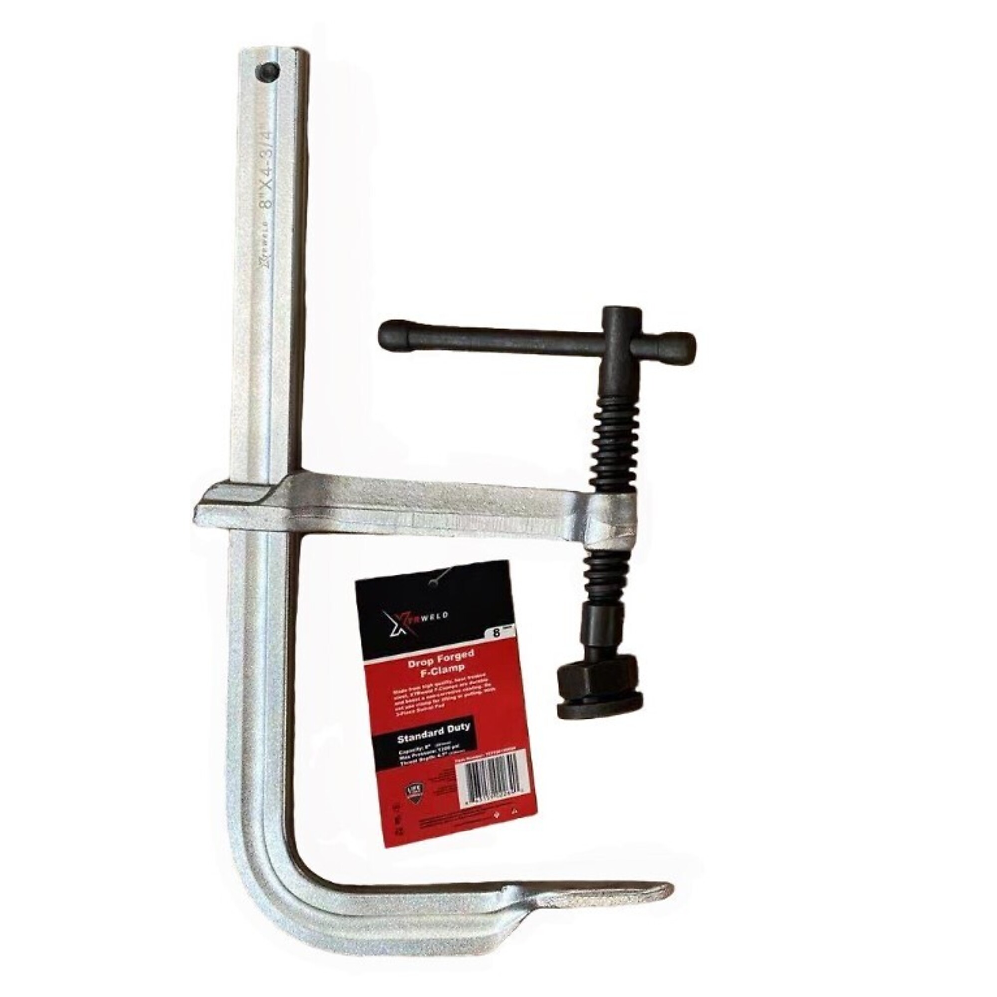 XTRweld Welding Clamp - 40in., F-Style, 1200 PSI, Steel, 3-Piece Swivel Pad, Model# XTRTCFF401200SD