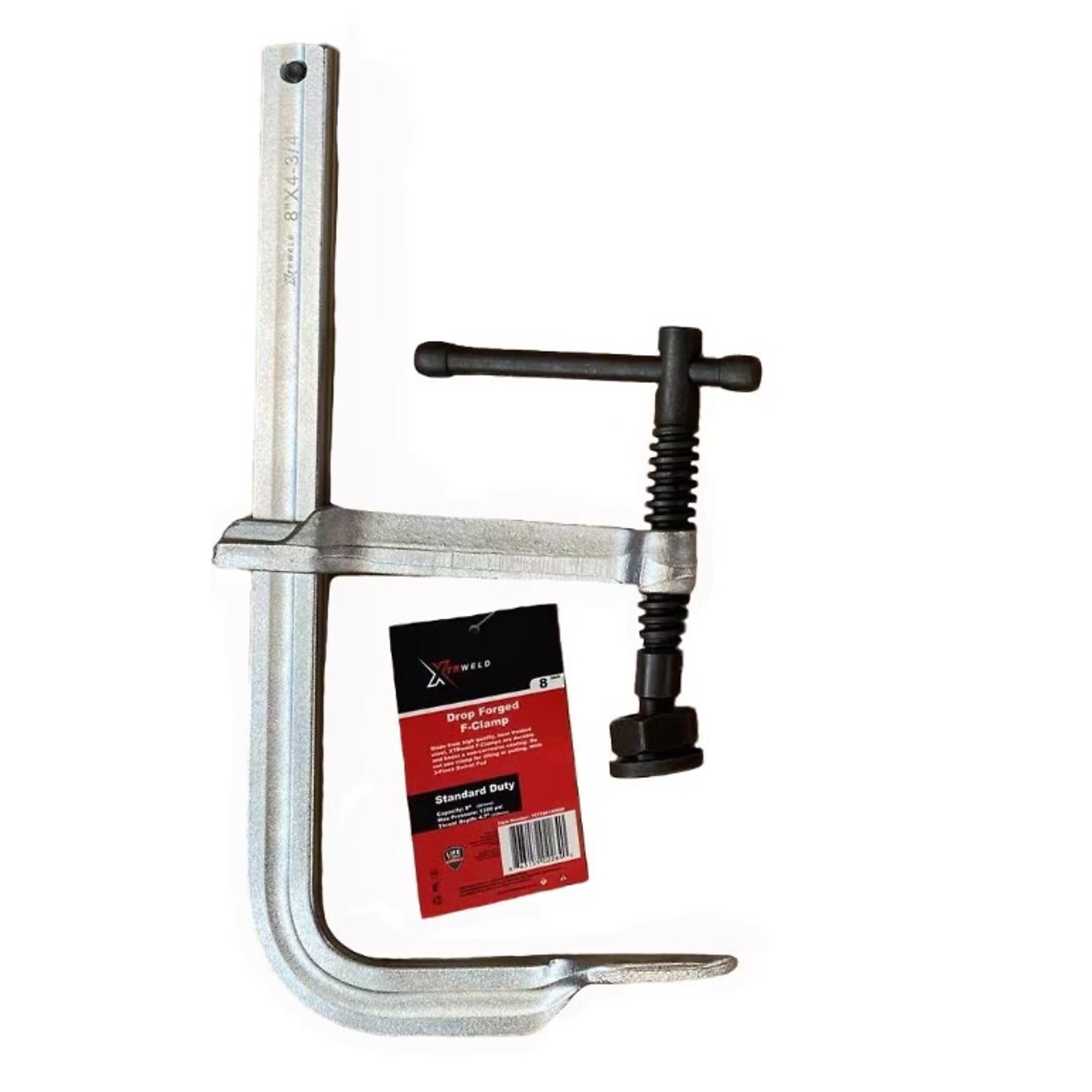 XTRweld Welding Clamp - 20in., 1200 PSI, 3-Piece Swivel Pad, Steel Chrome, Model# XTRTCFF201200SD