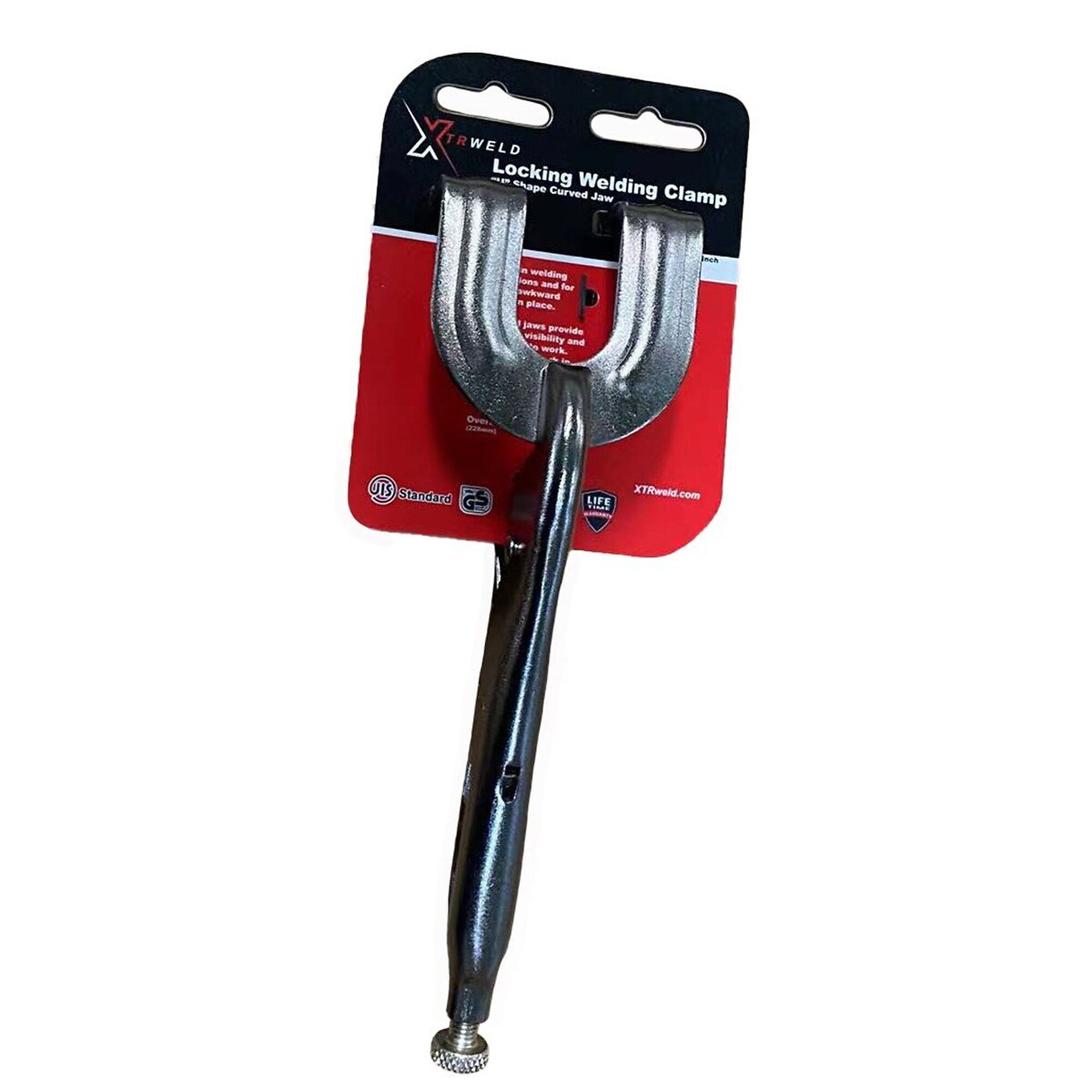 XTRweld Welding Pliers - 9in., U-Shaped, Steel, Black Nickel Chrome, Model# XTRTPLU09