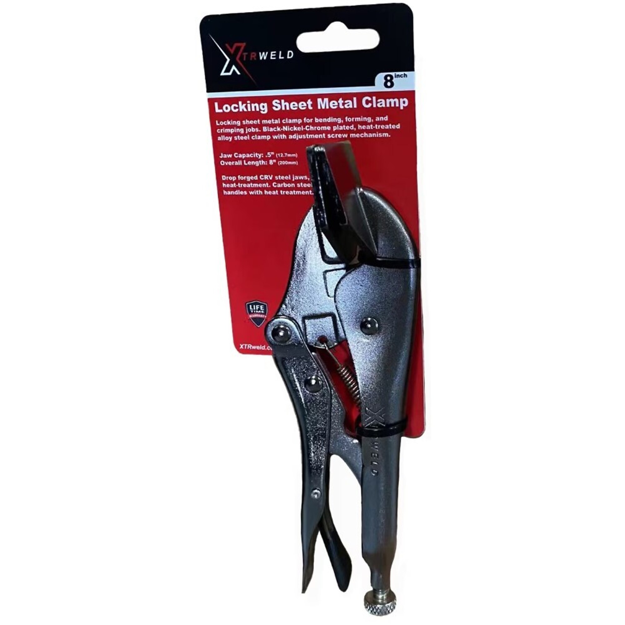 XTRweld Welding Pliers - 10in., Steel, Black Nickel Chrome, 0.6in. Clamping Capacity, Model# XTRTPSM10