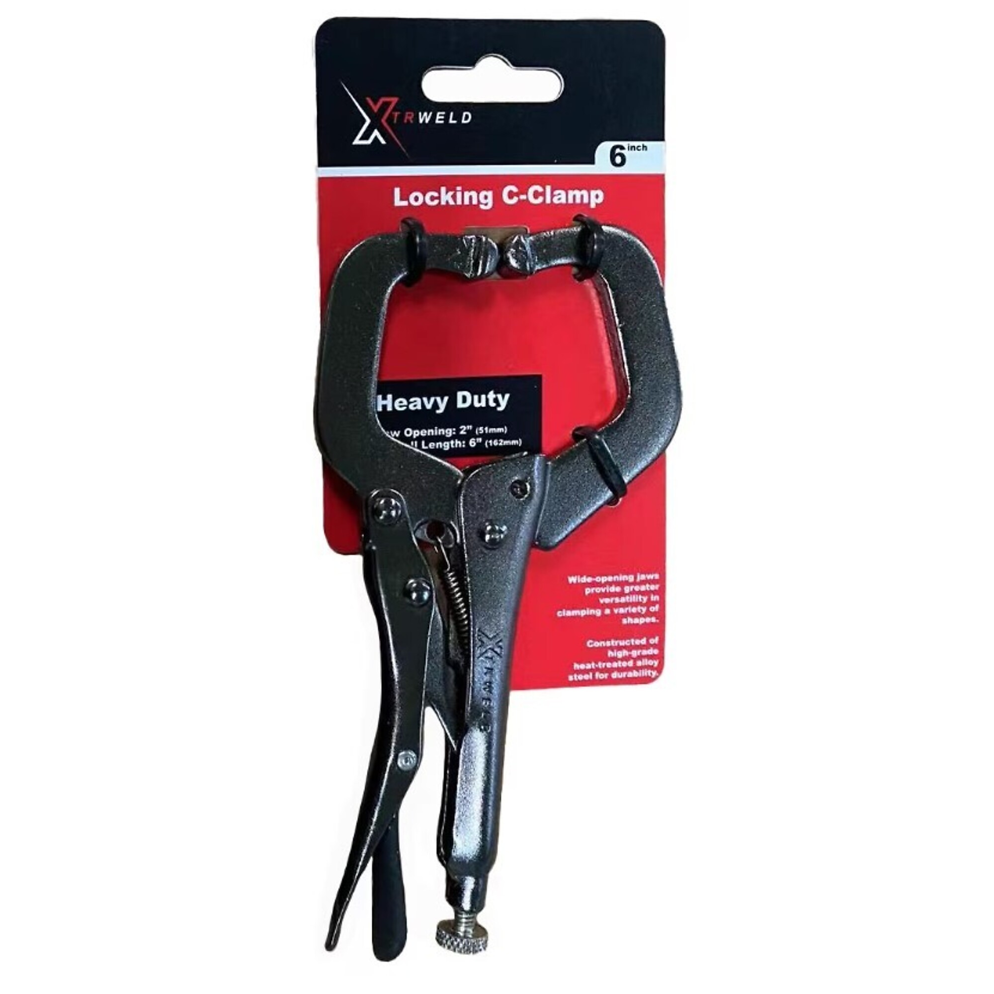 XTRweld Locking Welding Pliers - 24in. Length, C-Type, Steel, Black Nickel Chrome, Model# XTRTPLR24RT