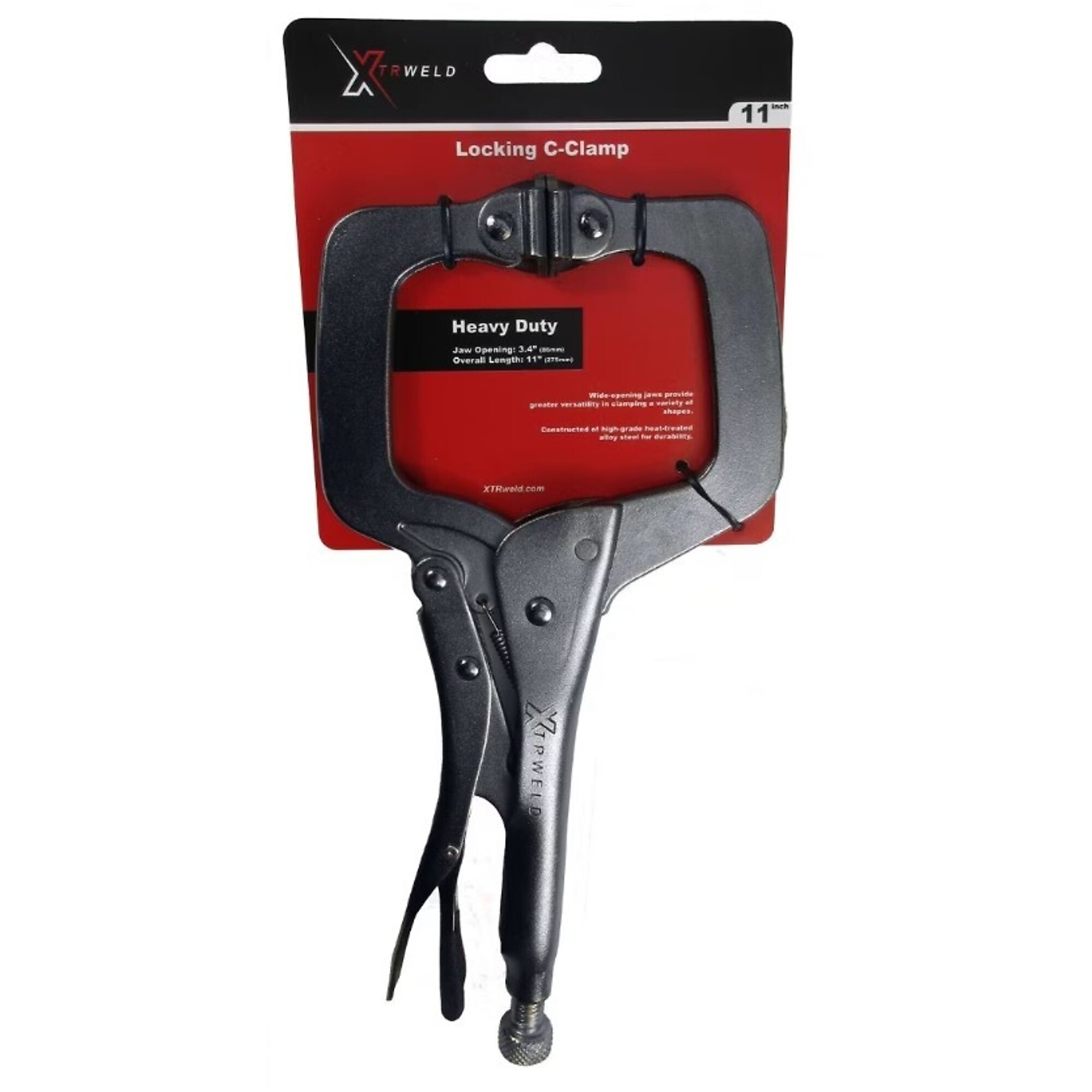 XTRweld Locking Welding Pliers - 18in., Steel, Black Nickel Chrome, Swivel Pad, Model# XTRTPLS18SP