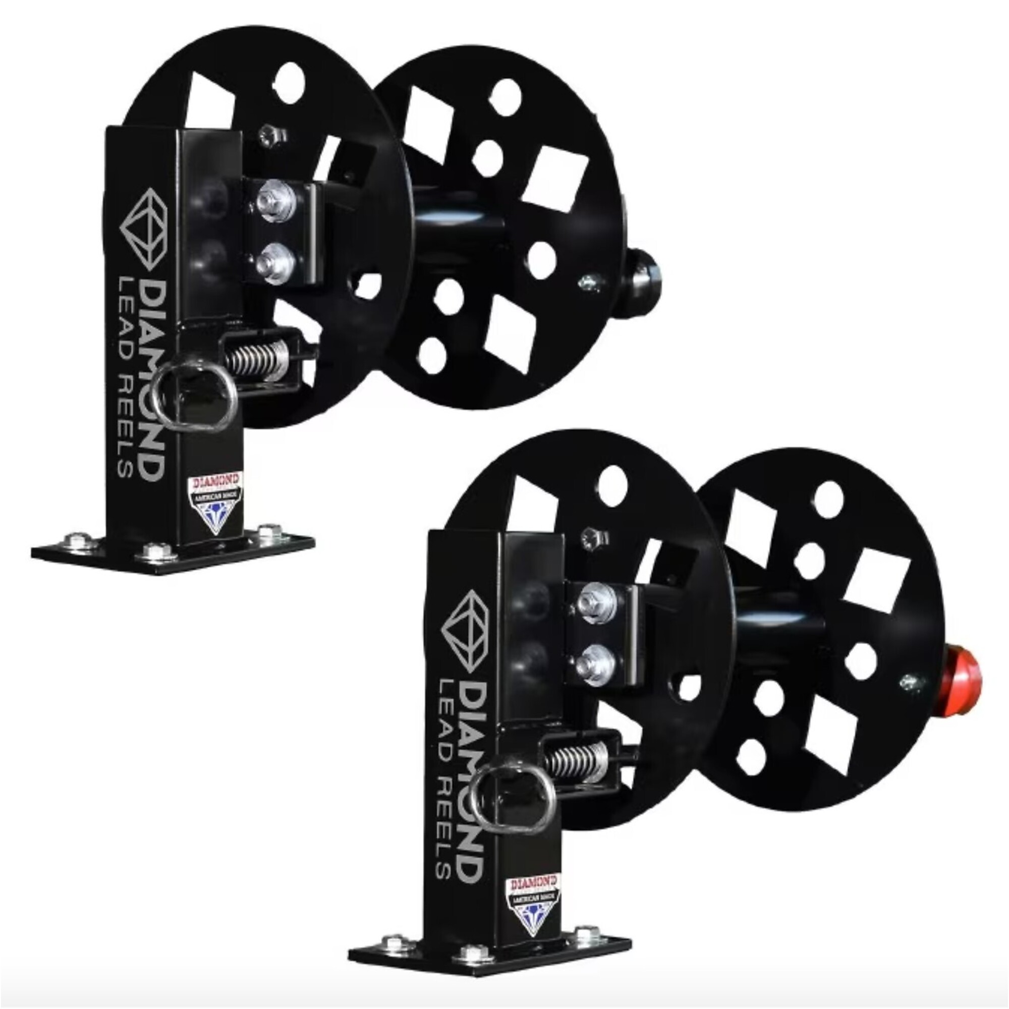 Diamond Lead Reels, Welding Lead Reel, HD, 10in., Hose Length 10 ft, Model# DLRFBSSET10BLK