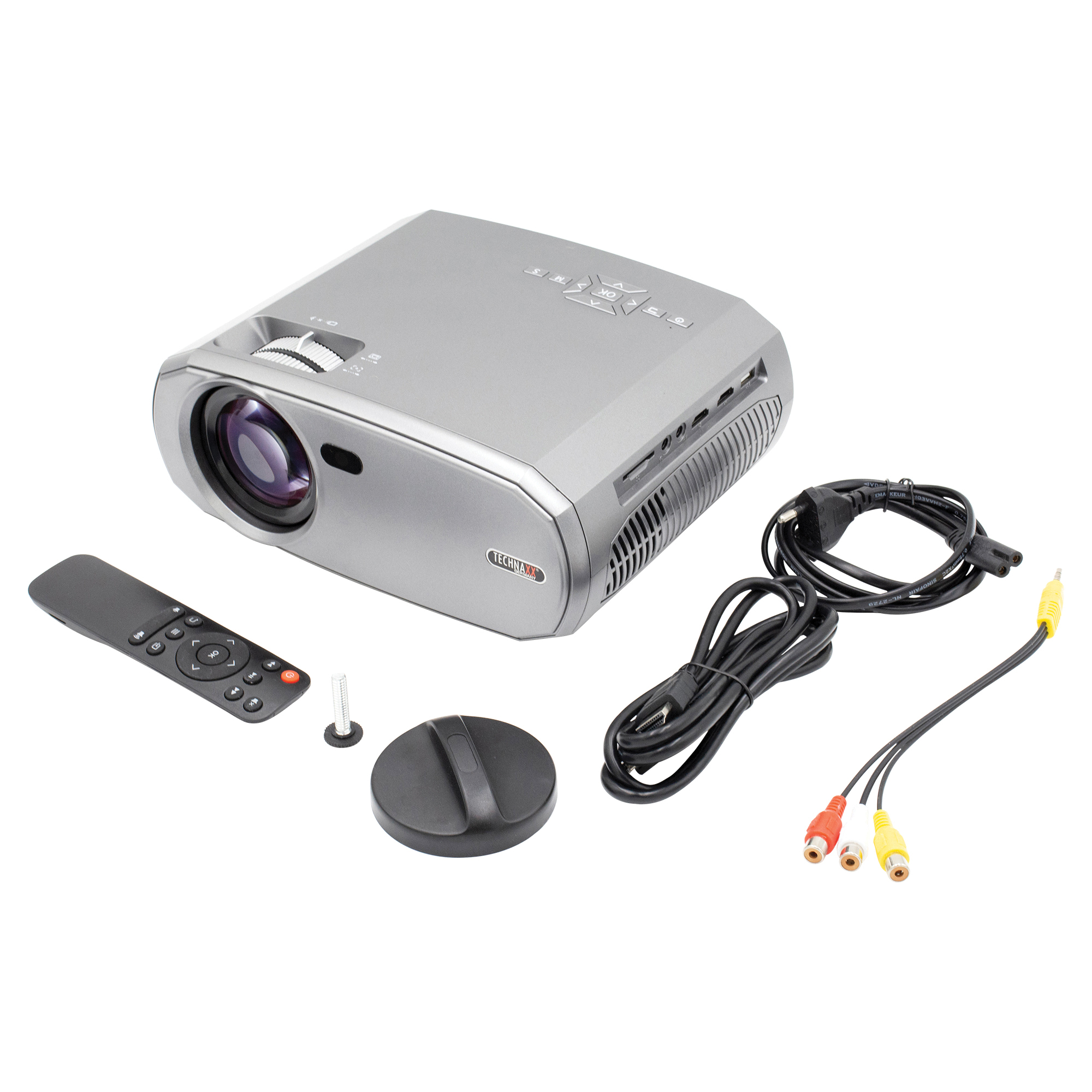 TechNaxx, 1080p Full HD Multimedia Projector, Range 20 ft, Watts 70 ...