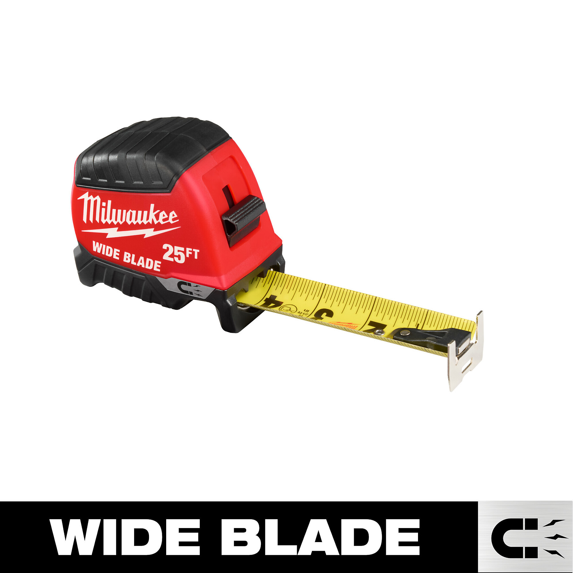 Milwaukee 25ft. Wide Blade Magnetic Tape Measure, Model# 48-22-1225M