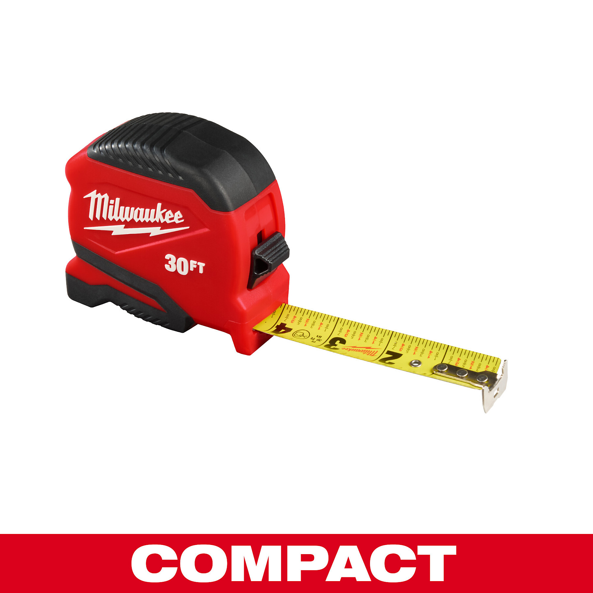 Milwaukee, 30ft. Compact Tape Measure, Measures Up To 30 ft, Model# 48-22-1730